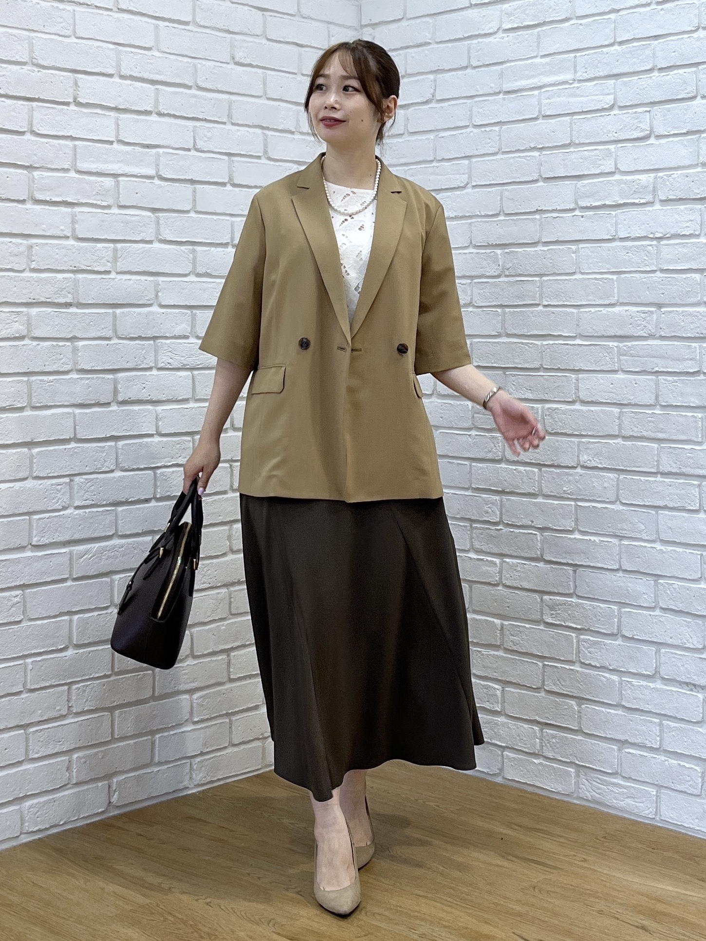 Saekoさんの「UNTITLED｜【セットアップ可能】リーフレースブラウス」を使ったコーディネート