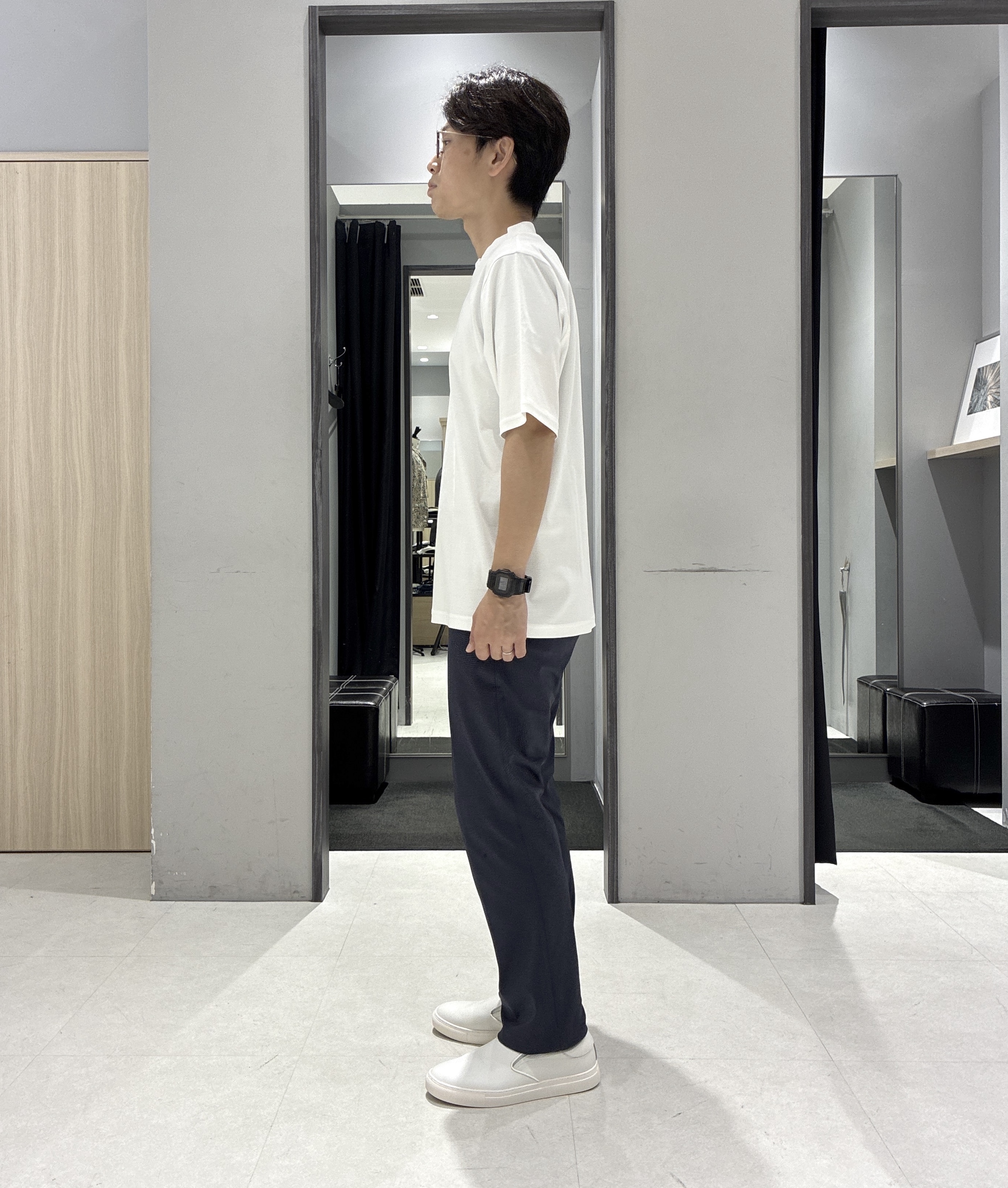 わいずみさんの「TAKEO KIKUCHI｜リップル小花シャツ」を使ったコーディネート