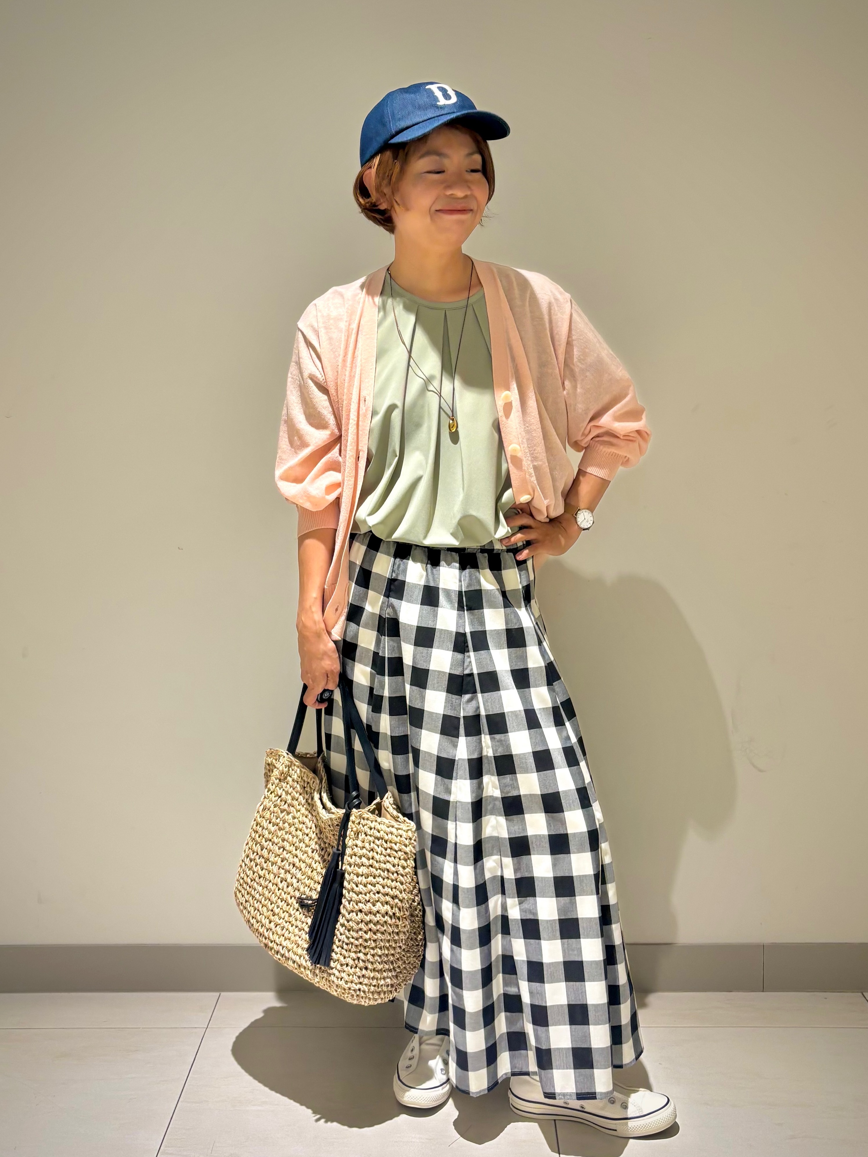 Haruさんの「Dessin｜【接触冷感/UVカット】ドレープタックブラウス」を使ったコーディネート
