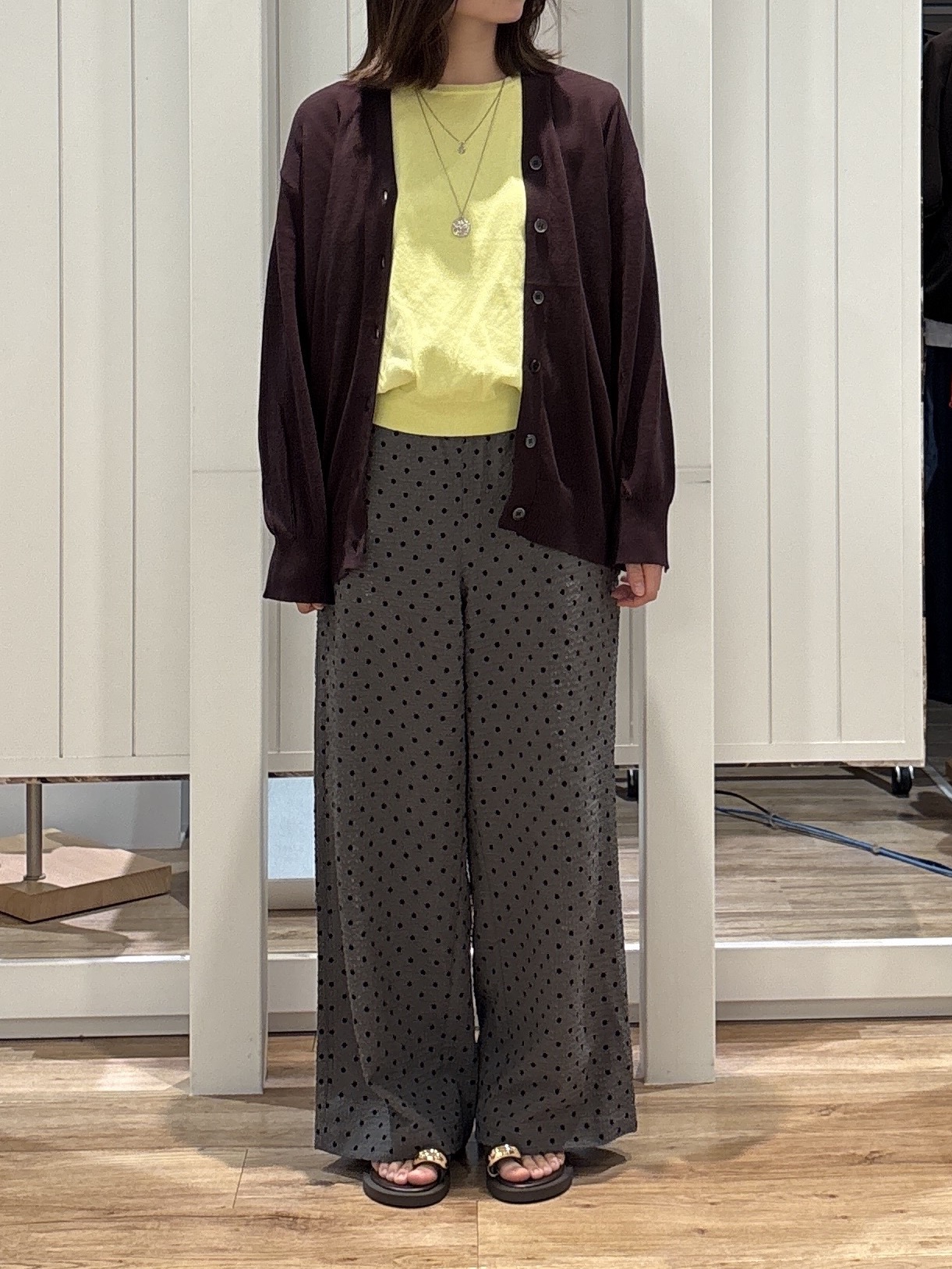 hinakoさんの「Dessin｜【9色展開/接触冷感/UVカット】ドライタッチサマーニットT」を使ったコーディネート