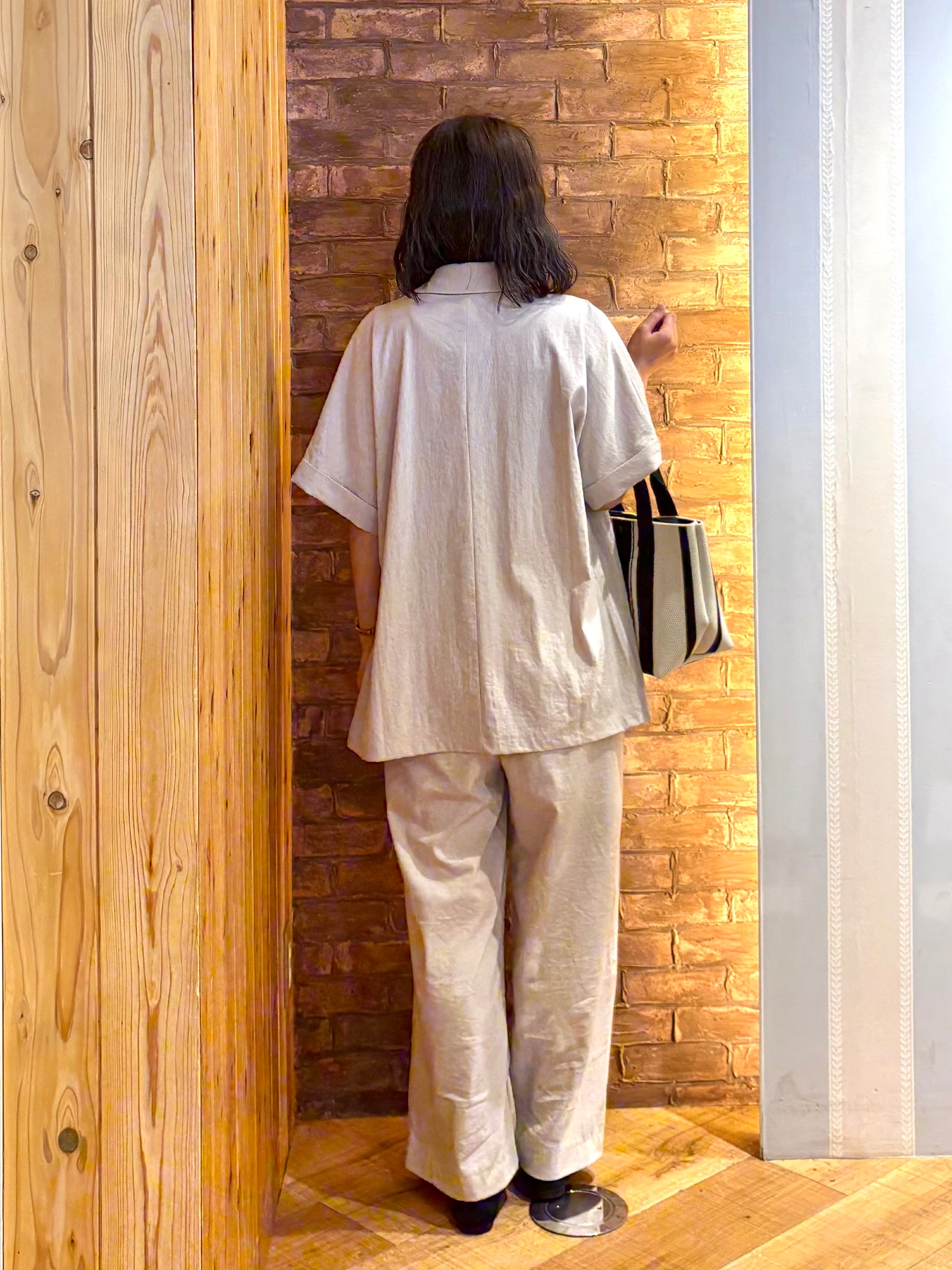 mieさんの「SHOO･LA･RUE｜【高レビュー/洗濯機可/セットアップ可】軽凛(かろりん) ひんやり半袖ジャケット」を使ったコーディネート