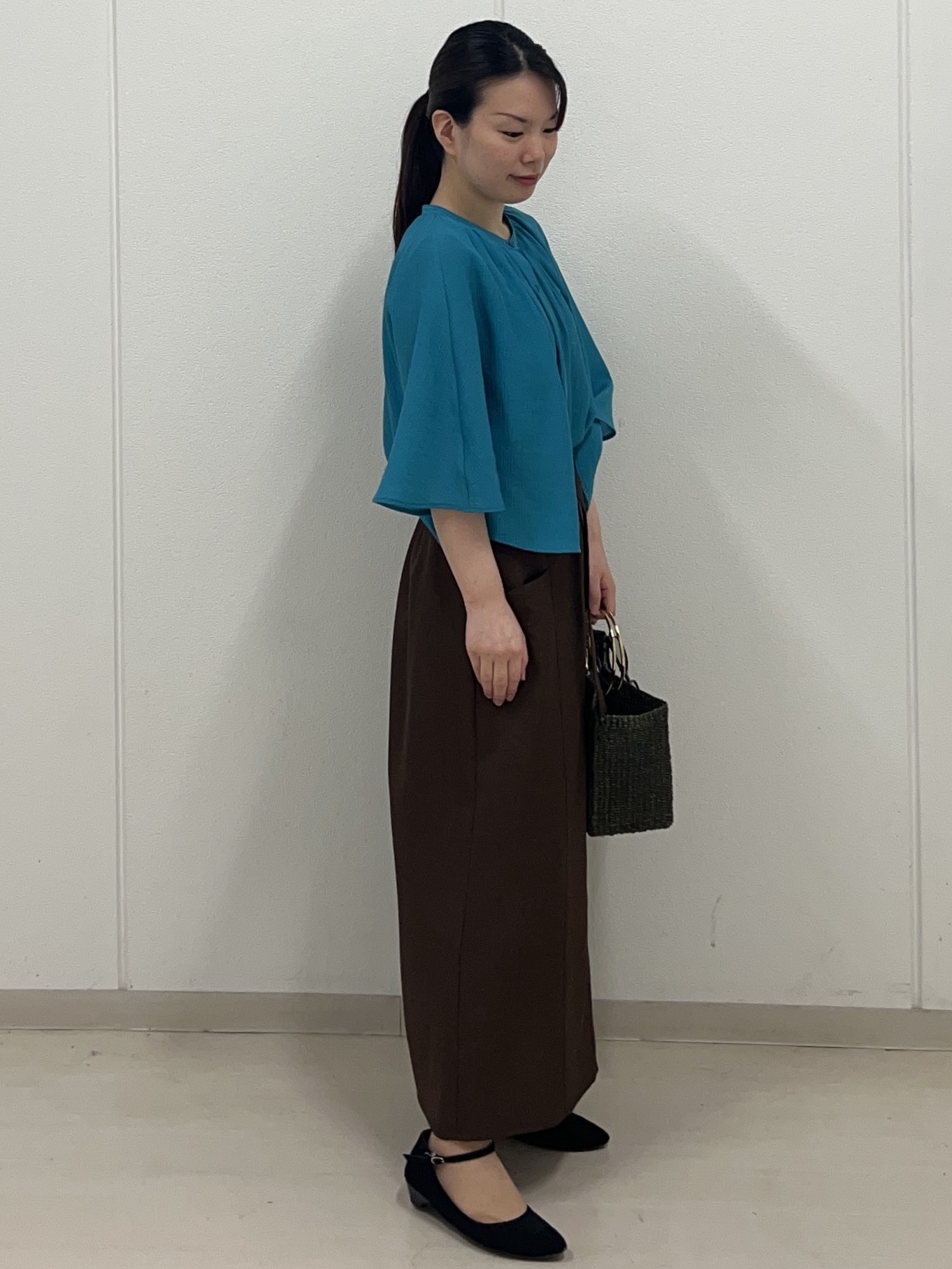 ゆうさんの「Reflect｜ドビーストライプケープスリーブブラウス」を使ったコーディネート