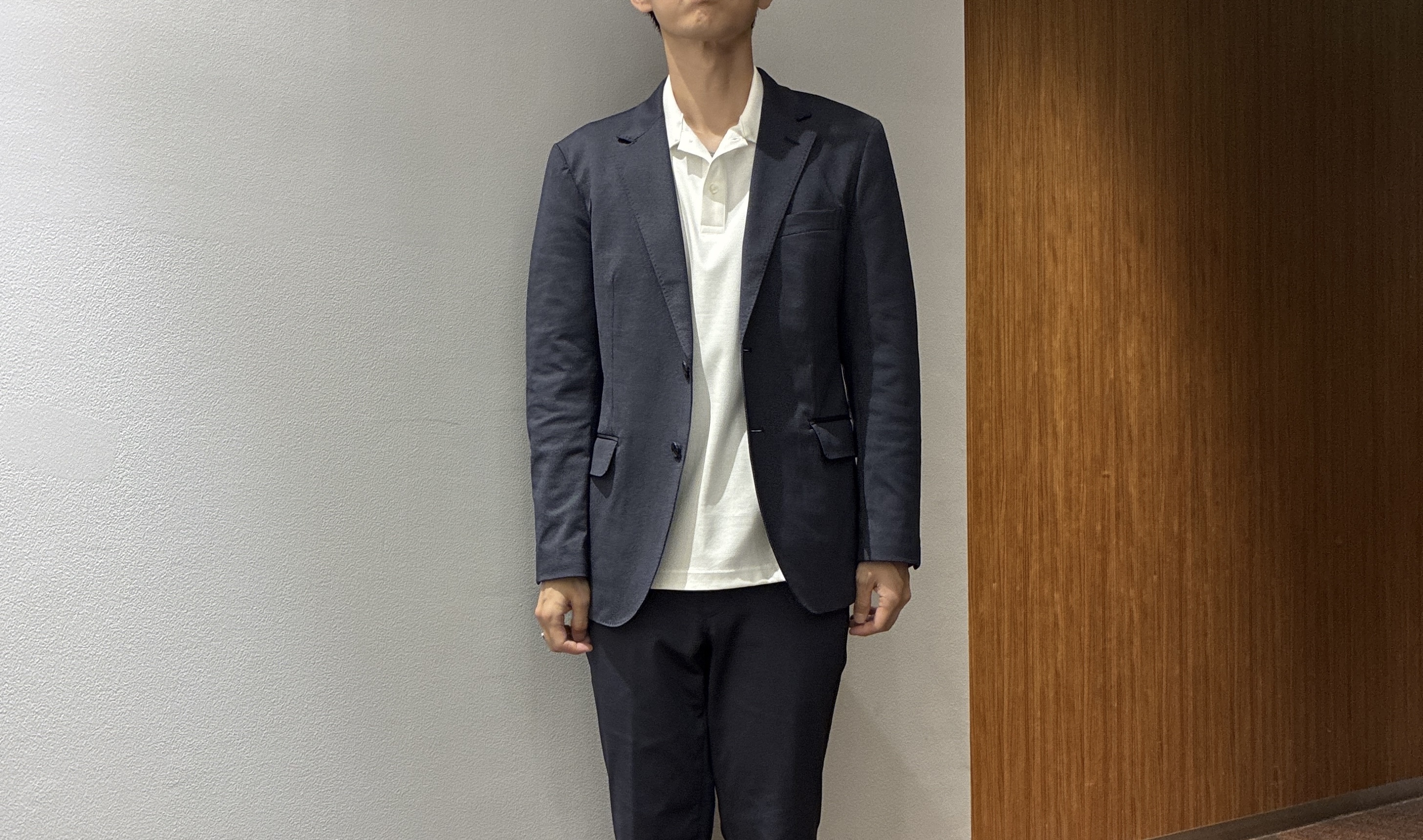 わいずみさんの「TAKEO KIKUCHI｜【360&deg;ストレッチ/軽量】None Of Stress ライト ジャケット（セットアップ対応）」を使ったコーディネート