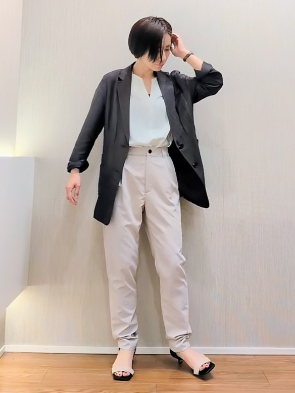 ミズタさんの「UNTITLED｜【程よいシアー感/洗える】エアリーバイオジャケット」を使ったコーディネート