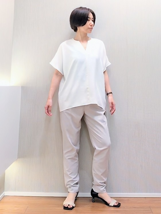 ミズタさんの「UNTITLED｜【程よいシアー感/洗える】エアリーバイオジャケット」を使ったコーディネート