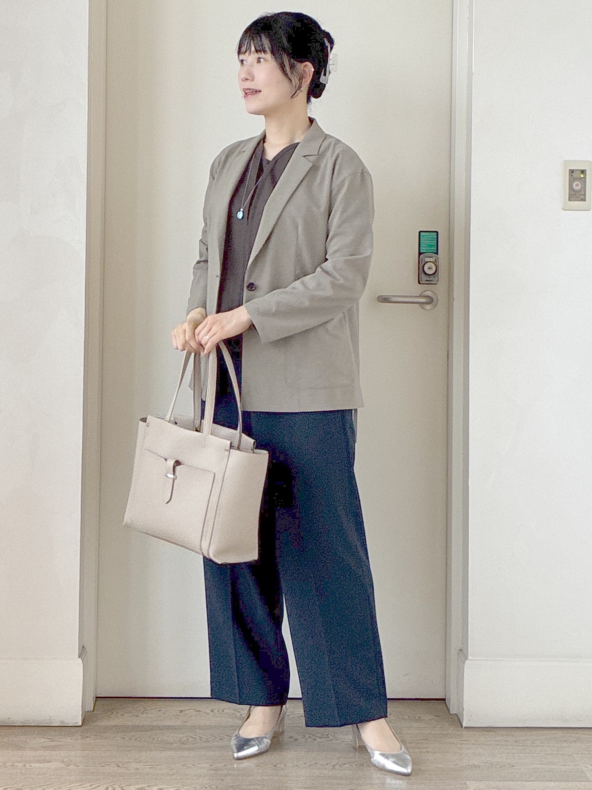  beni_gingerさんの「Reflect｜【SS-4Lサイズ／接触冷感／シワになりにくい】リラクシーテーラードジャケット」を使ったコーディネート