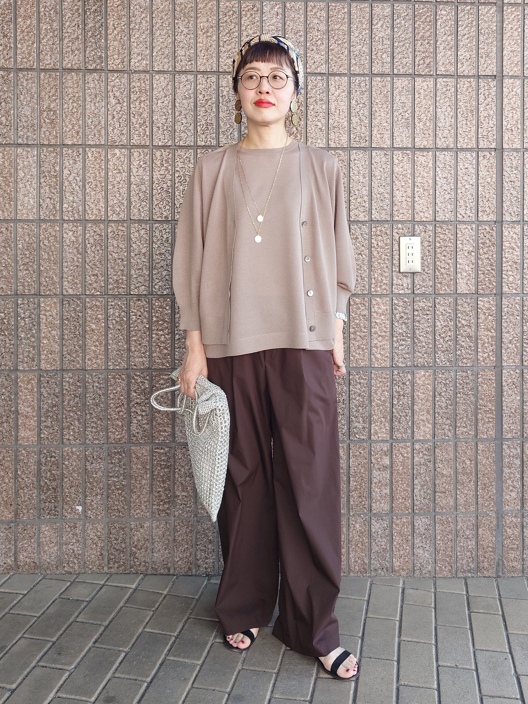 MUTSUKOさんの「UNTITLED｜【アンサンブル可/シアー】リネンエステルカーディガン」を使ったコーディネート