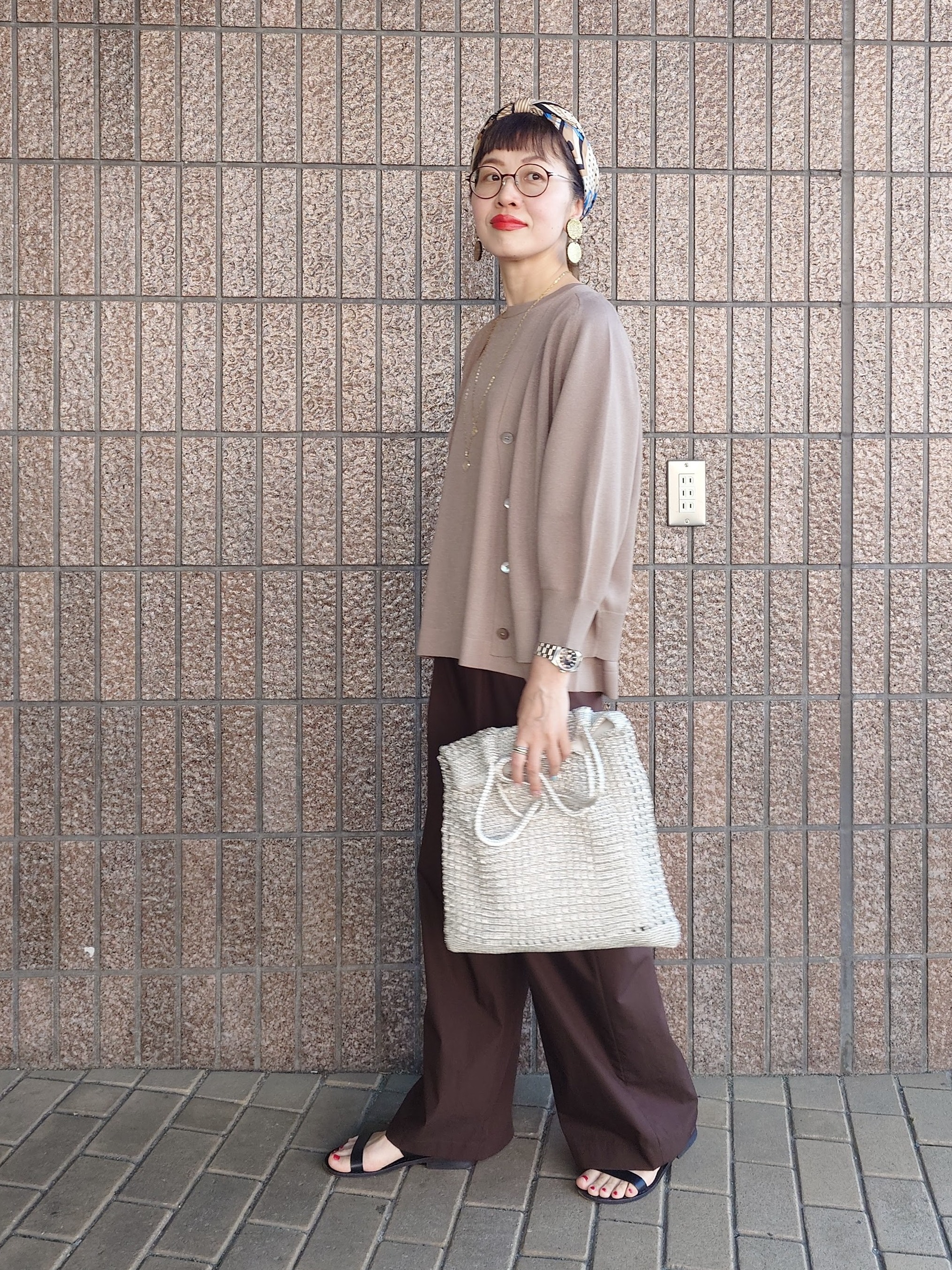 MUTSUKOさんの「UNTITLED｜【アンサンブル可/シアー】リネンエステルカーディガン」を使ったコーディネート