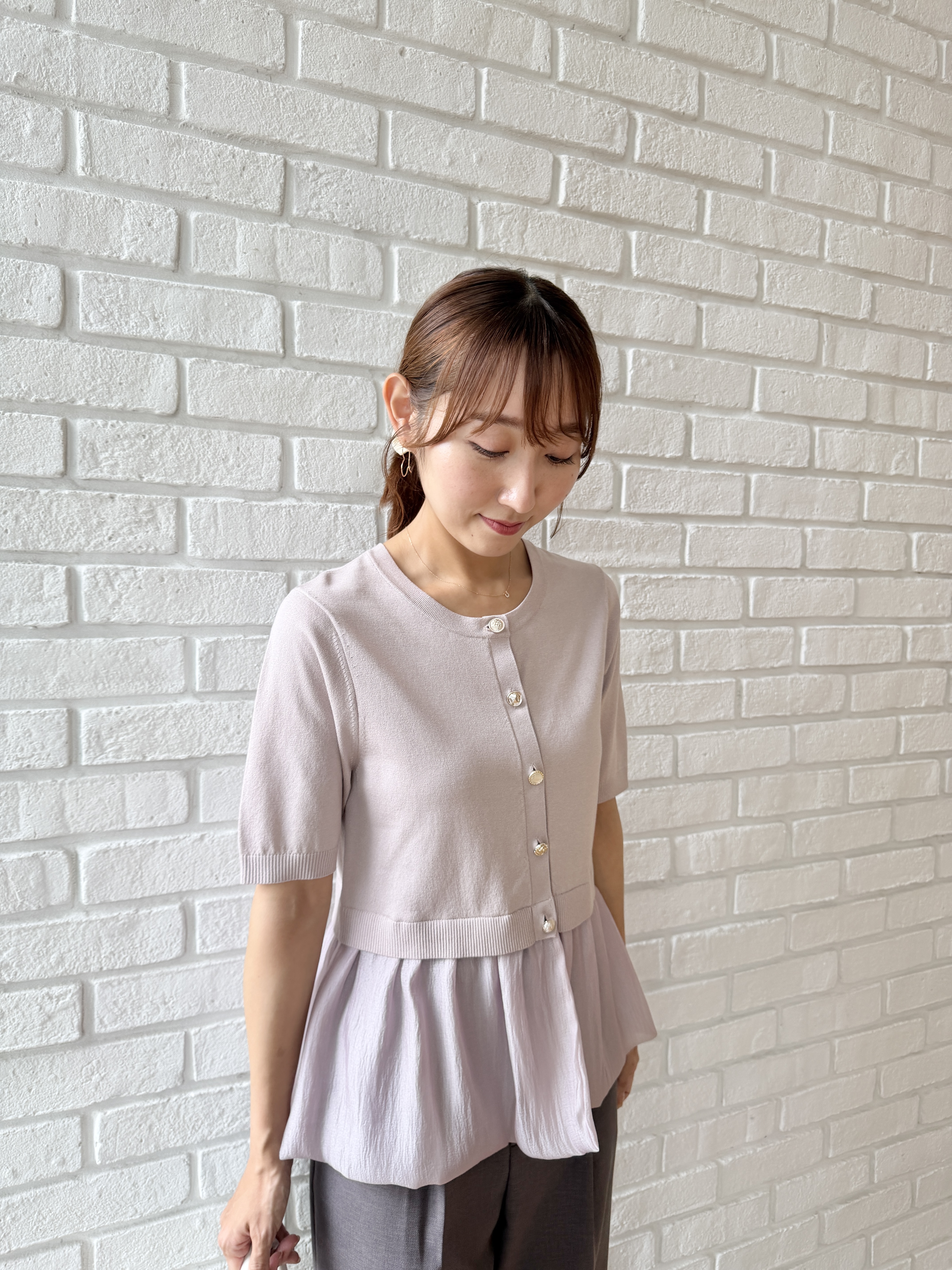 みぃさんの「index｜【2WAY】パンチングデザインミドルトートバッグ」を使ったコーディネート