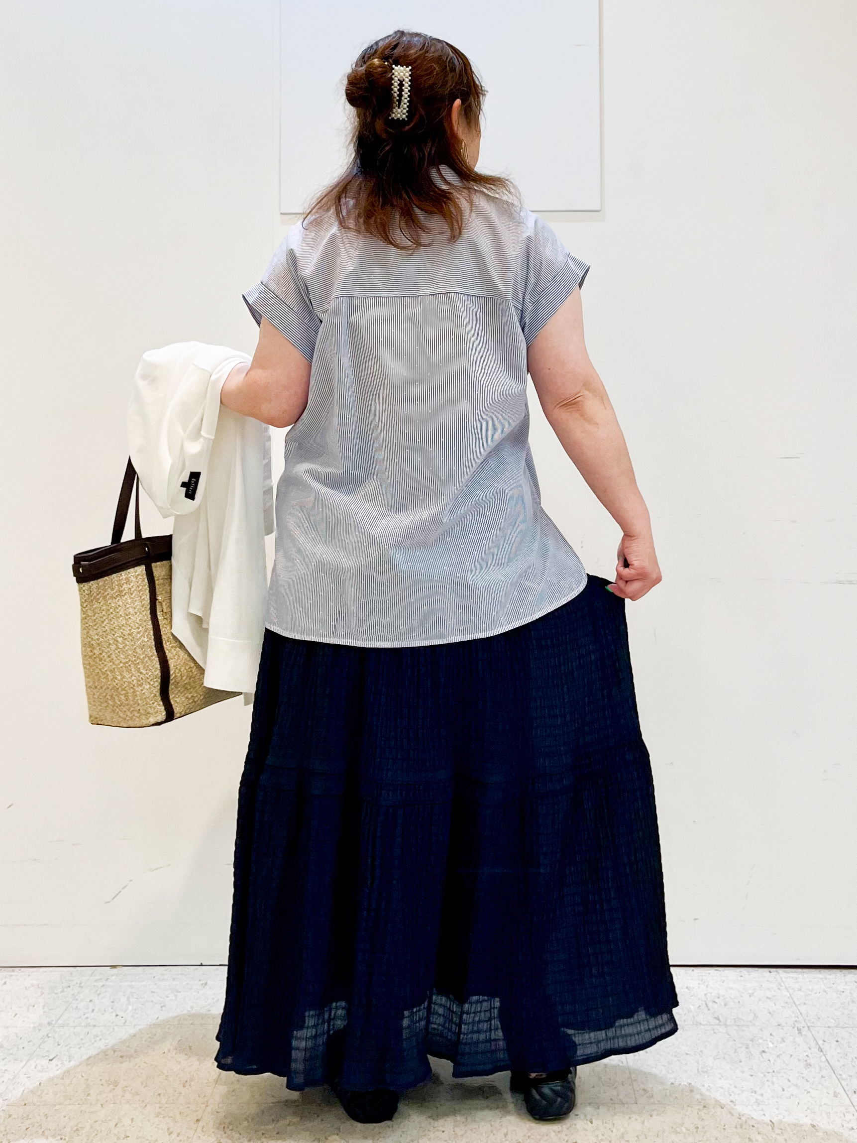 kimmyさんの「Reflect｜【接触冷感】フレンチスリーブシャツブラウス」を使ったコーディネート