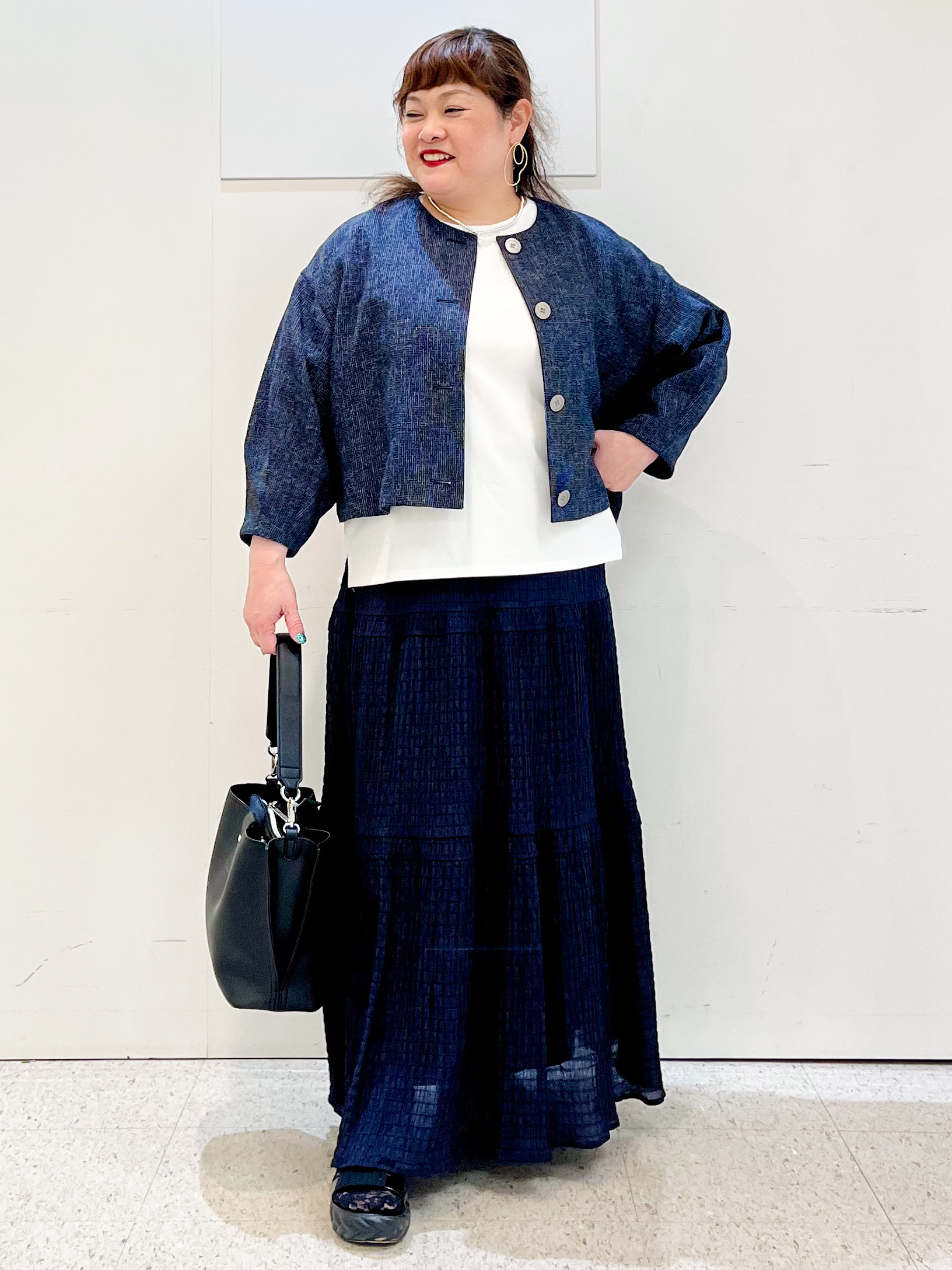kimmyさんの「Reflect｜【UVカット／接触冷感】スカラップレースジャージカットソー」を使ったコーディネート