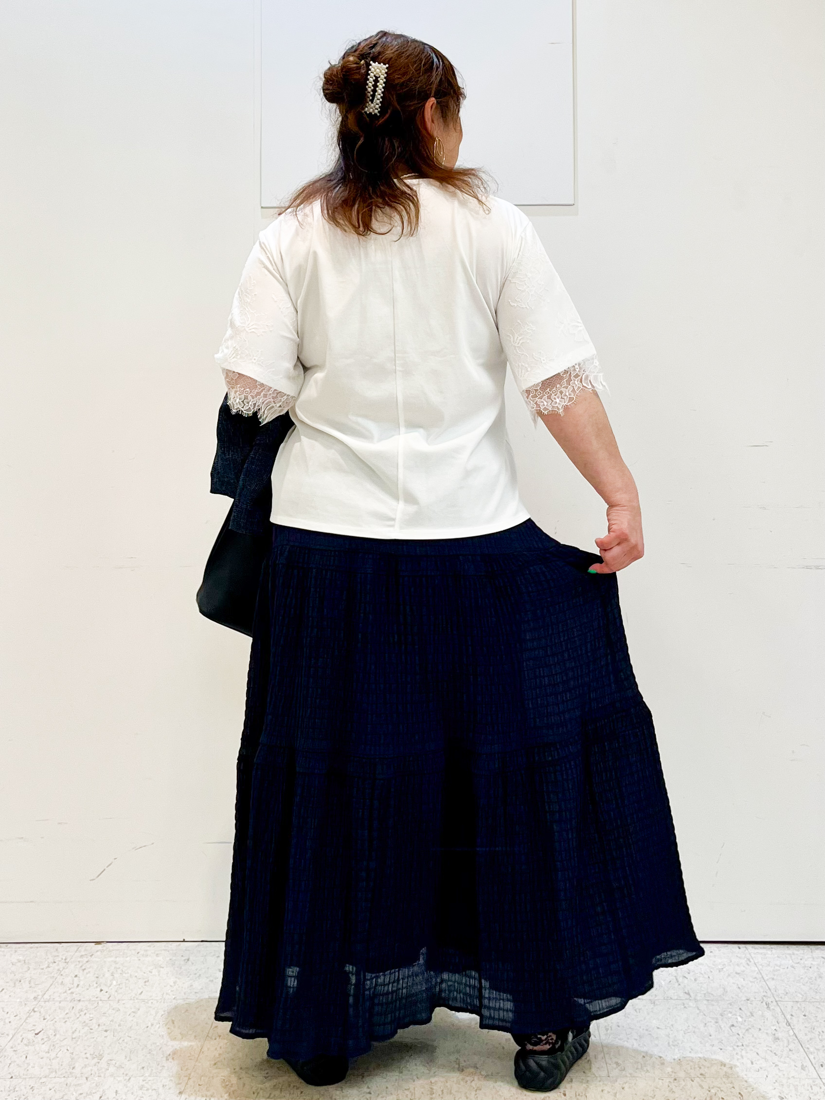 kimmyさんの「Reflect｜【UVカット／接触冷感】スカラップレースジャージカットソー」を使ったコーディネート