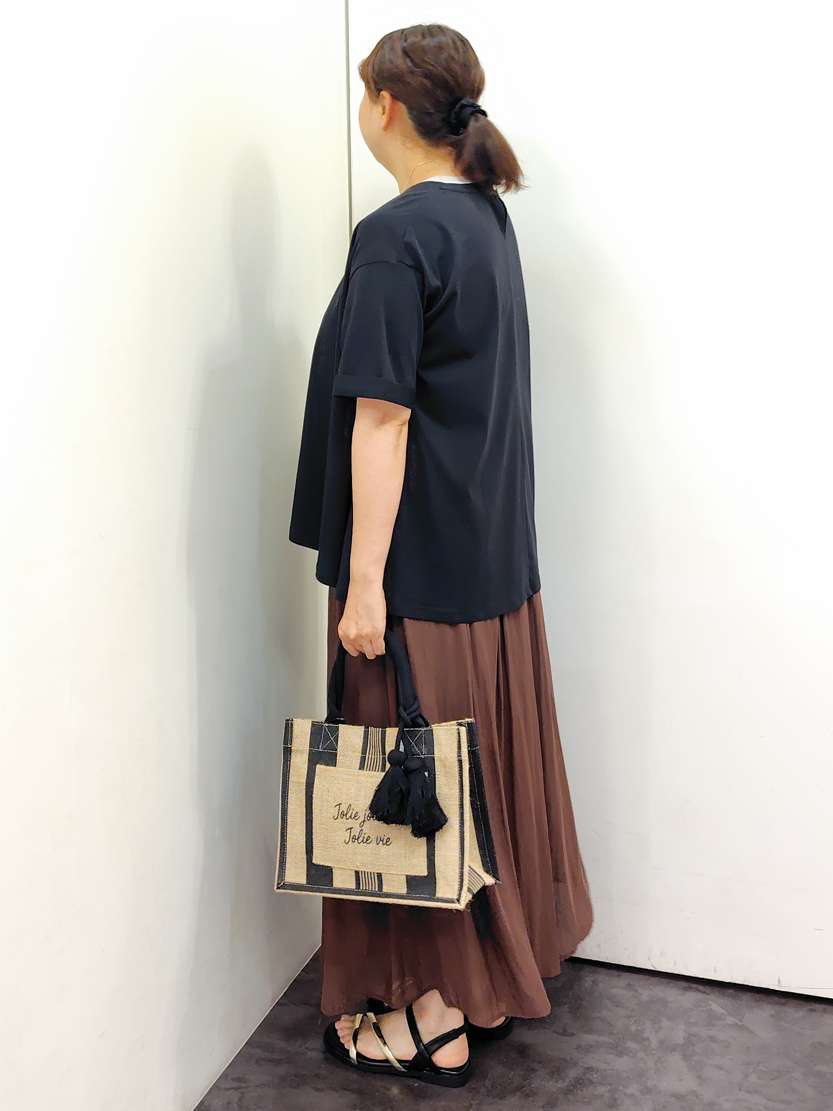 こんちゃんさんの「grove｜【遮熱／吸水速乾／接触冷感／UVカット】フレアシルエットTシャツ」を使ったコーディネート