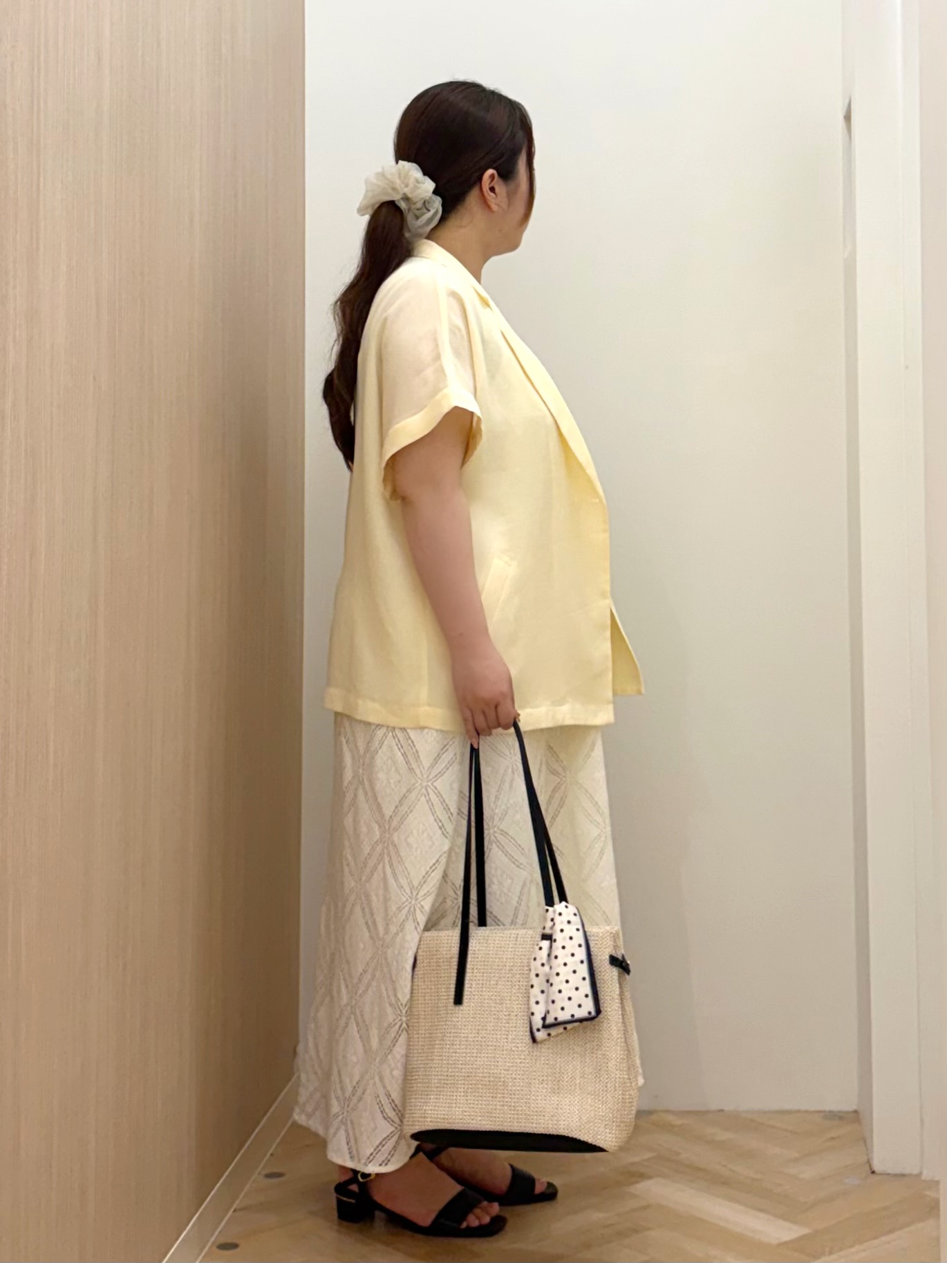 akariさんの「grove｜【洗濯機OK・ひんやり/SETUP可】シワになりにくいハーフスリーブジャケット」を使ったコーディネート