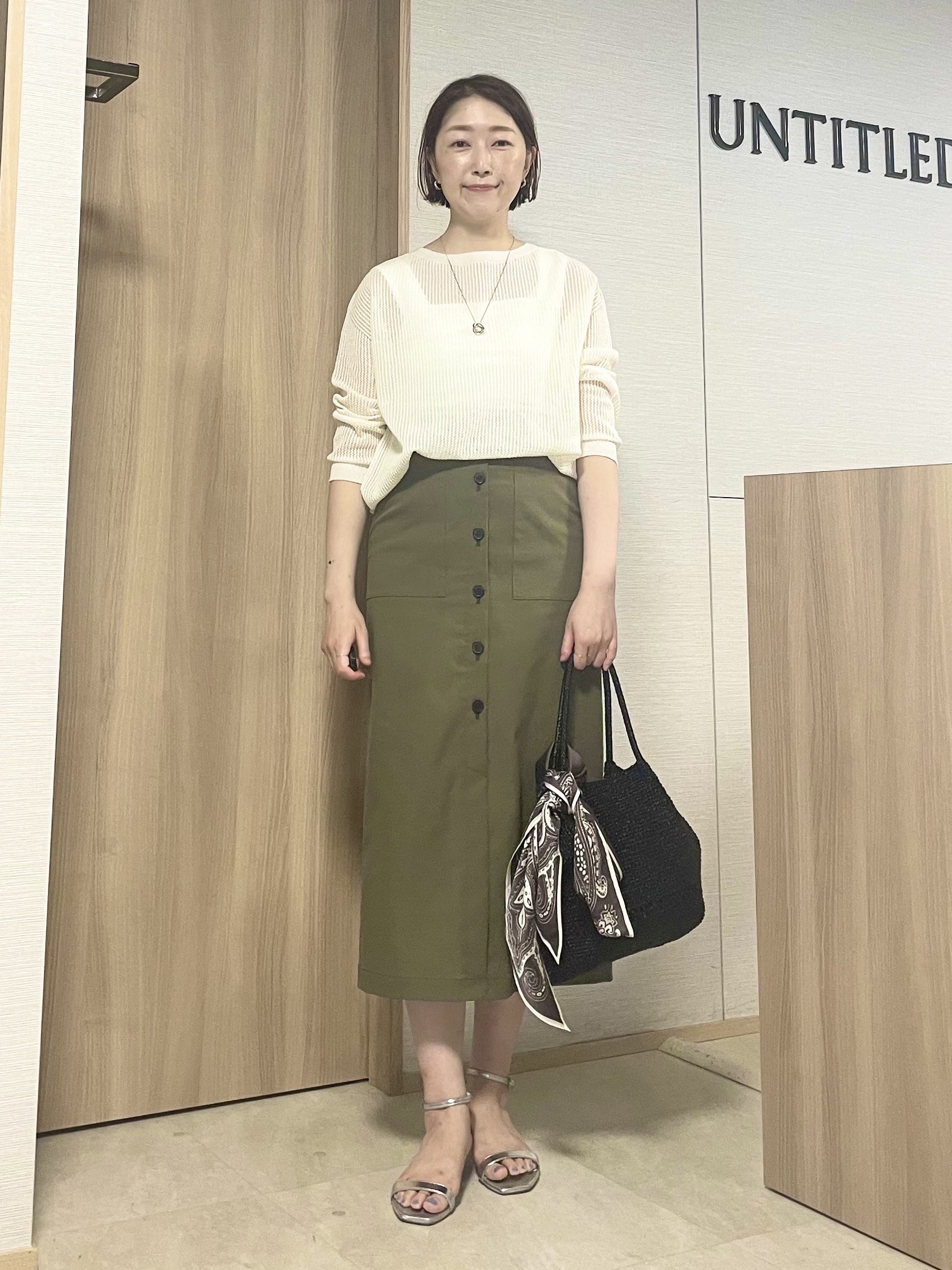 aliceさんの「UNTITLED｜シアーメッシュニット」を使ったコーディネート