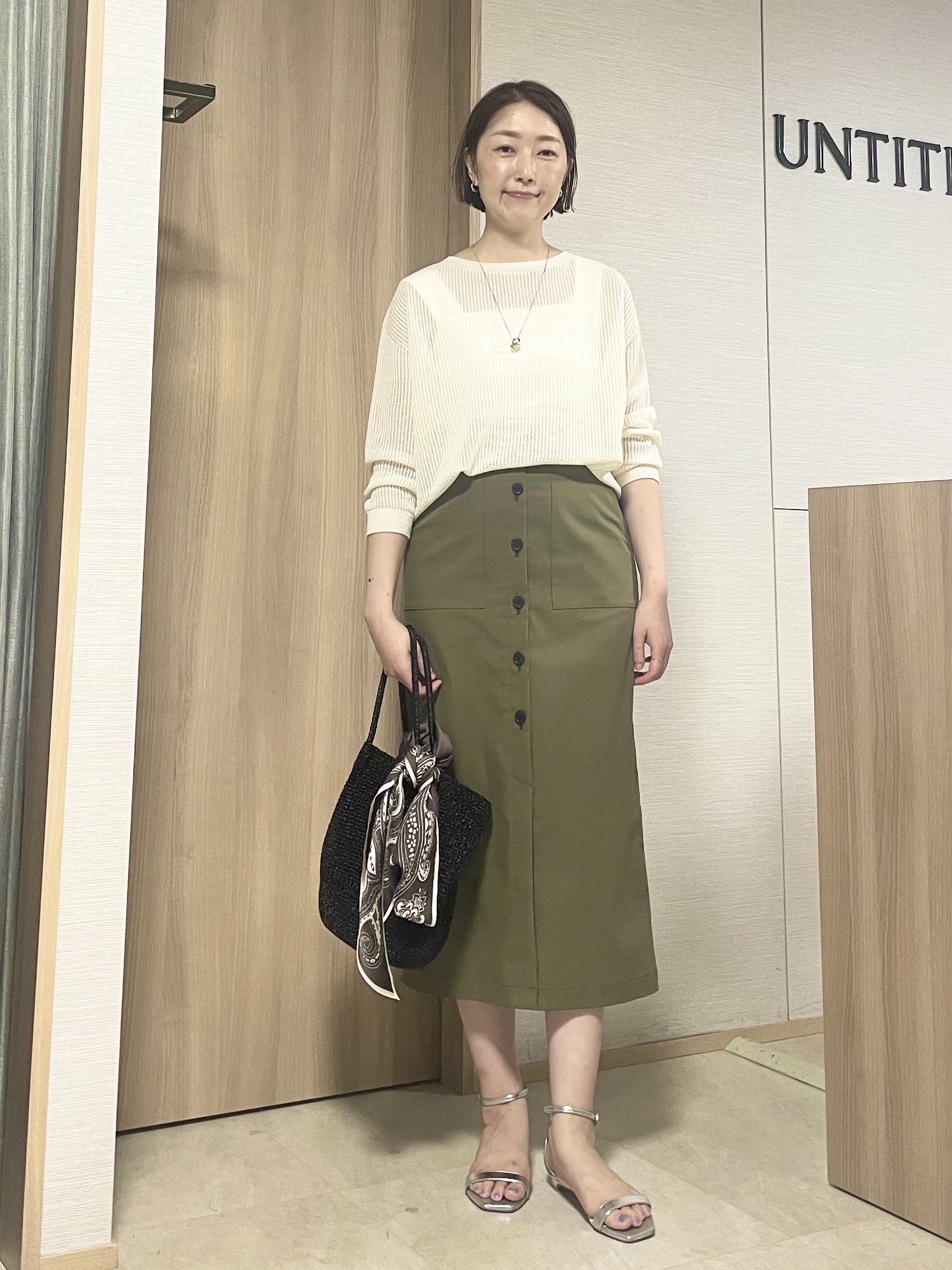 aliceさんの「UNTITLED｜シアーメッシュニット」を使ったコーディネート