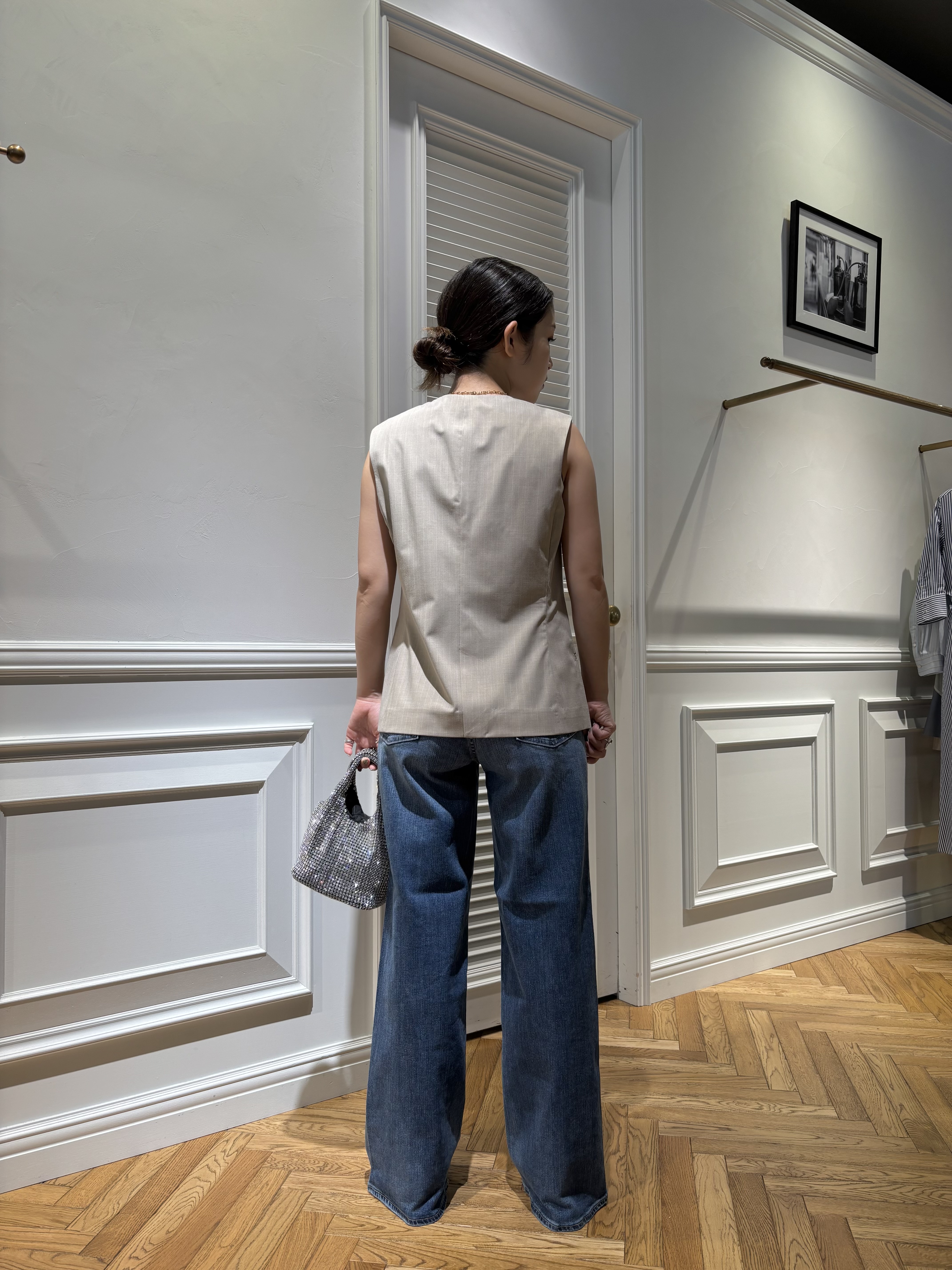 Mgmさんの「DRESSTERIOR｜【セットアップ可/ウォッシャブル】セットアップストライプジレ」を使ったコーディネート