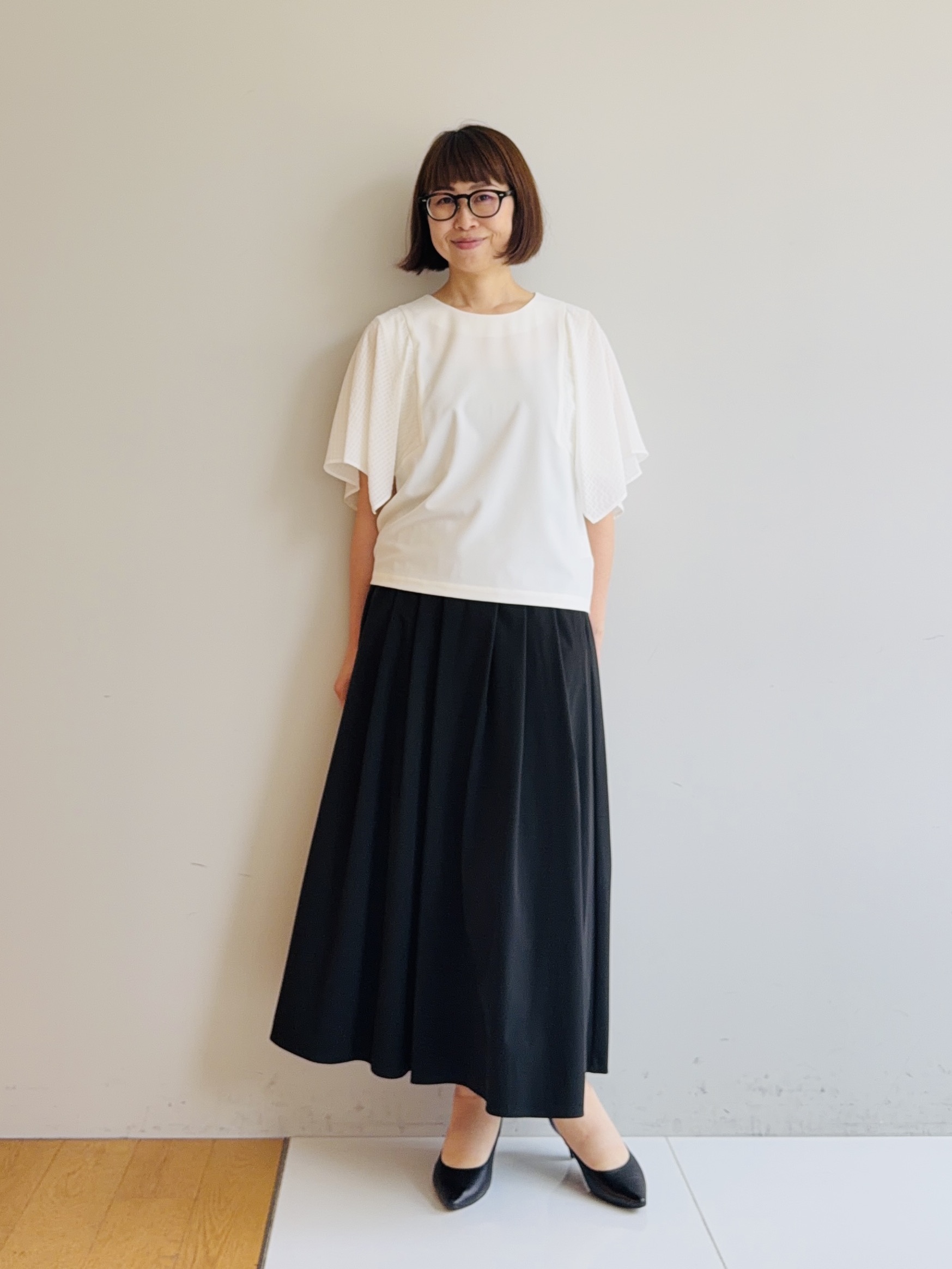 murayamaさんの「INDIVI｜【さらに軽く軽快！／着る日傘】ノーカラージャケット」を使ったコーディネート