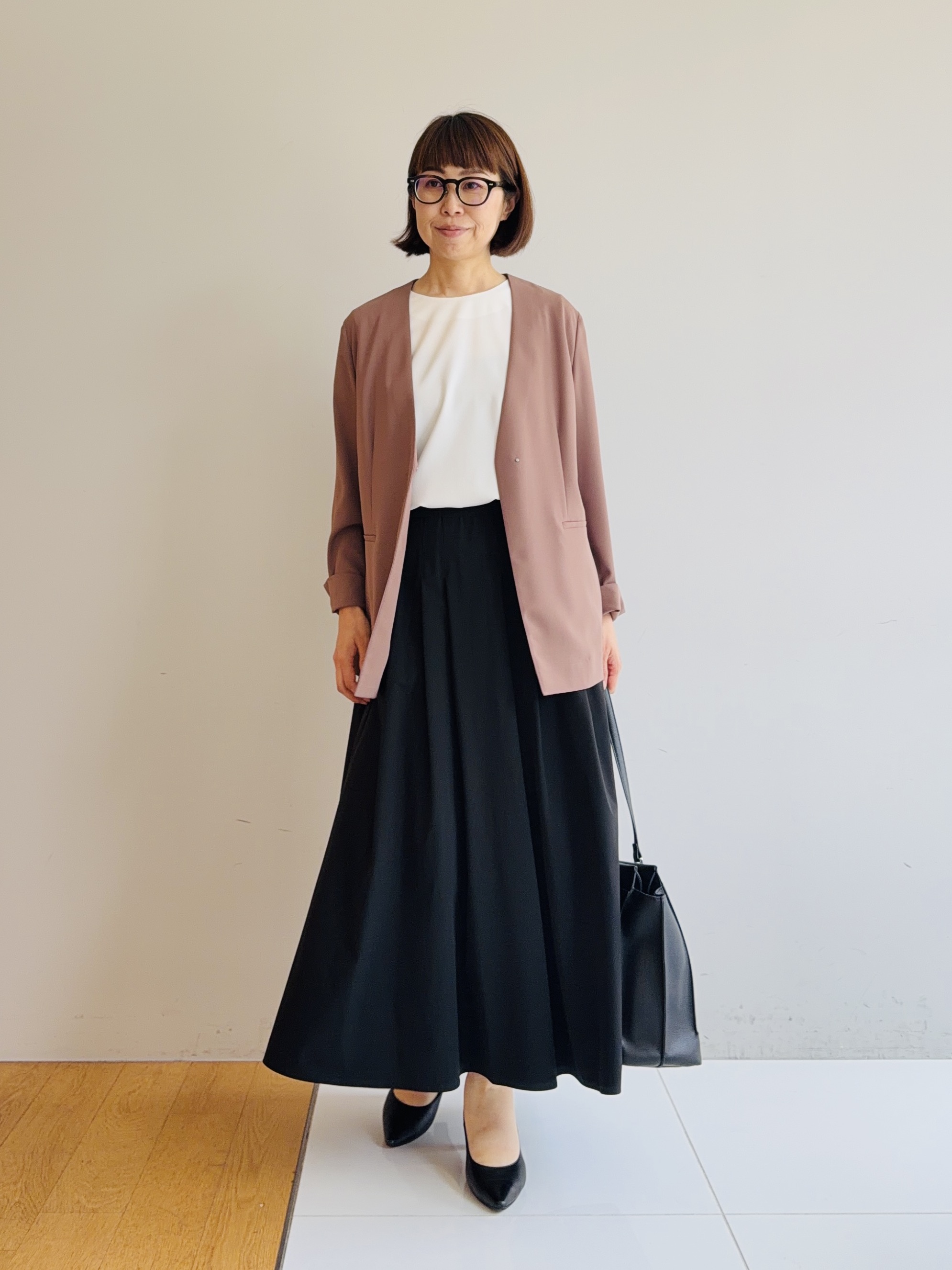 murayamaさんの「INDIVI｜【さらに軽く軽快！／着る日傘】ノーカラージャケット」を使ったコーディネート