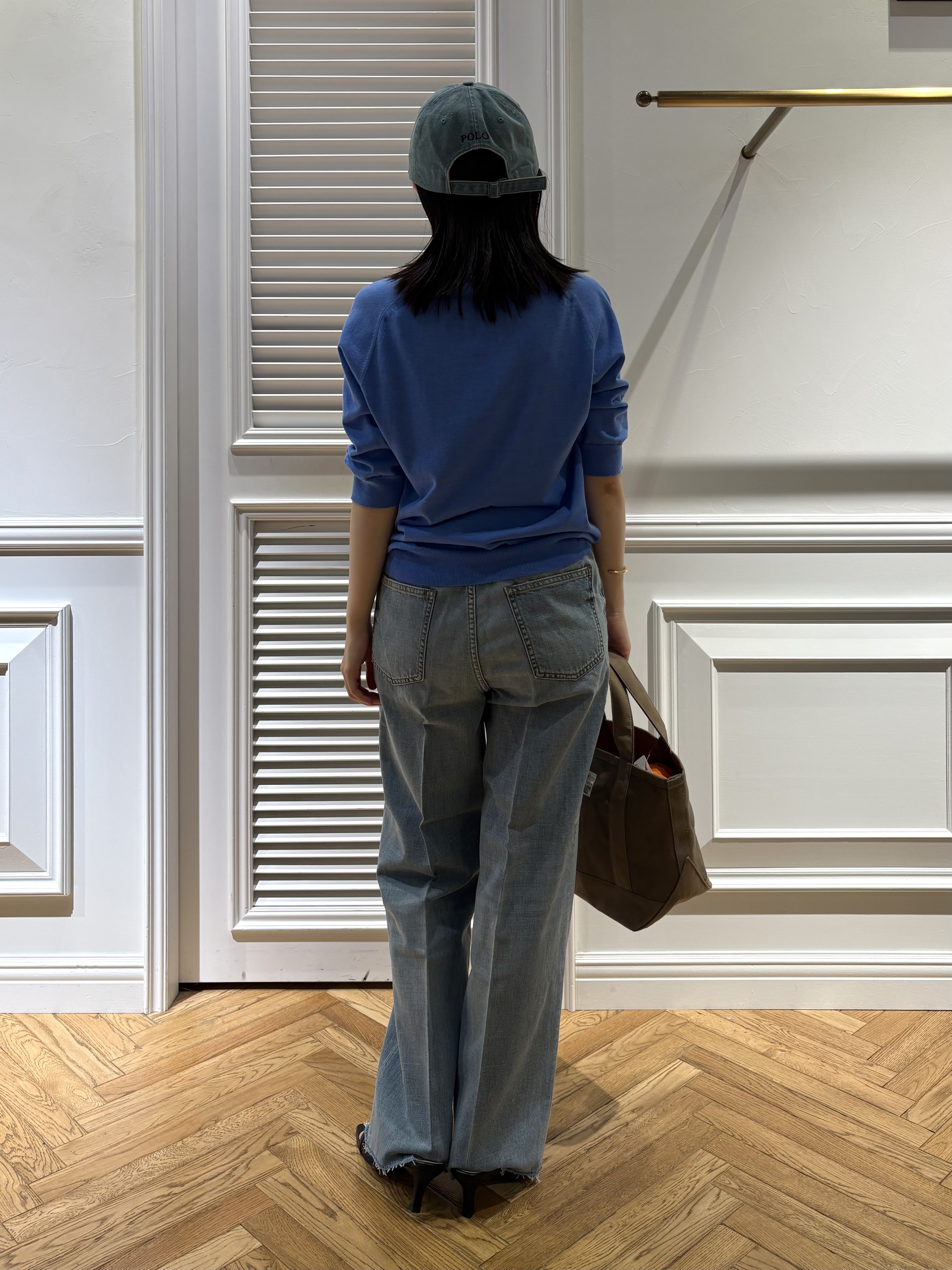 cocoさんの「DRESSTERIOR｜【ウォッシャブル】コットンシルクハーフスリーブニット」を使ったコーディネート