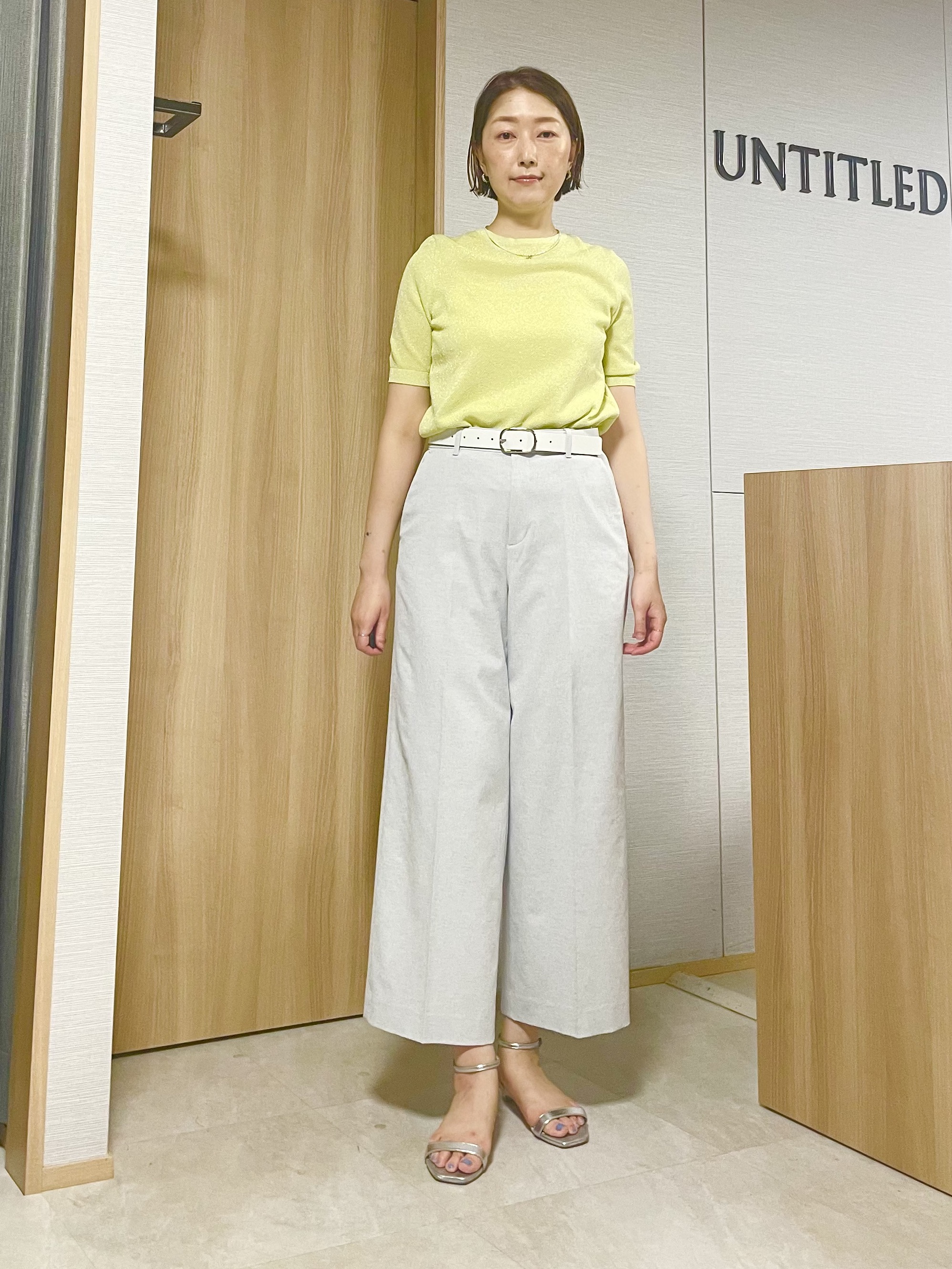 aliceさんの「UNTITLED｜【アンサンブル可】ラメ混クルーネックプルオーバー」を使ったコーディネート
