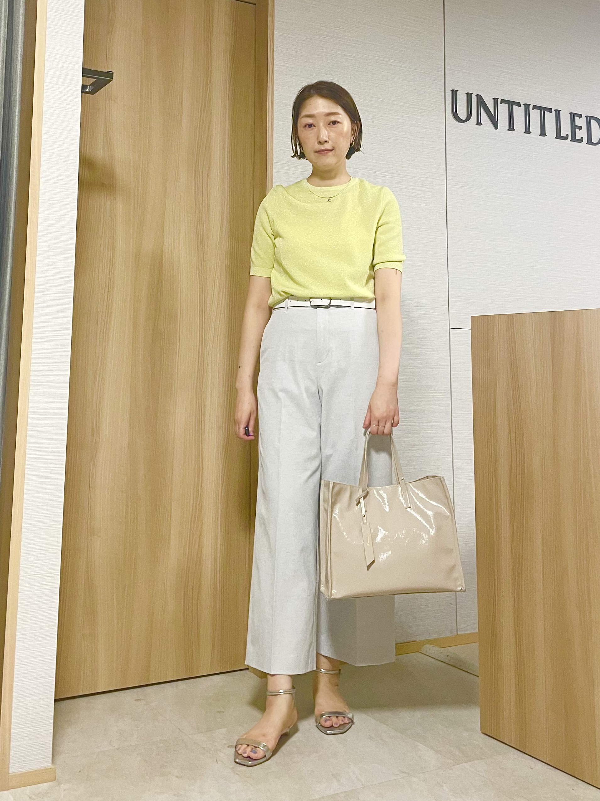 aliceさんの「UNTITLED｜【アンサンブル可】ラメ混クルーネックプルオーバー」を使ったコーディネート