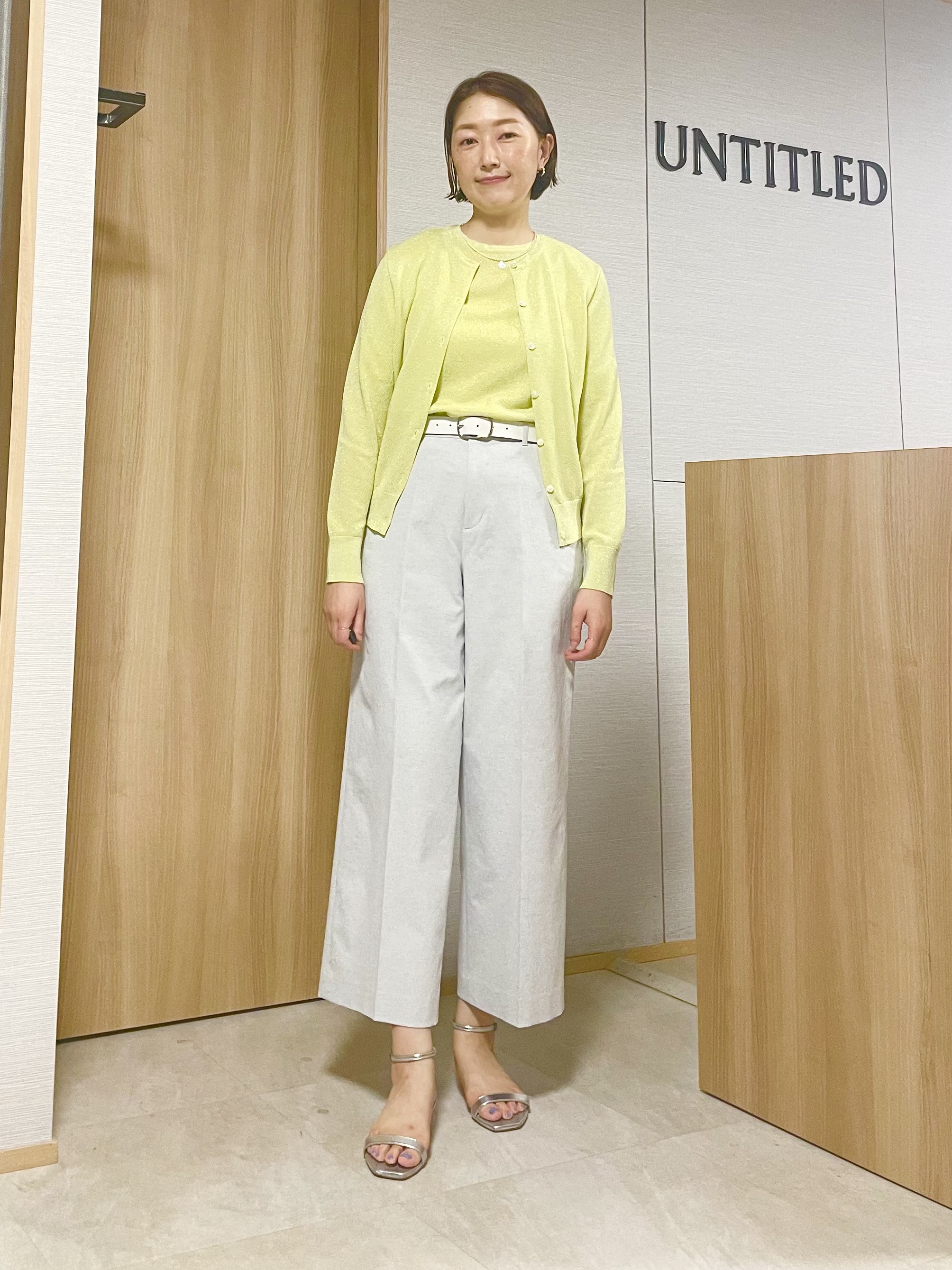 aliceさんの「UNTITLED｜【アンサンブル可】ラメ混クルーネックプルオーバー」を使ったコーディネート