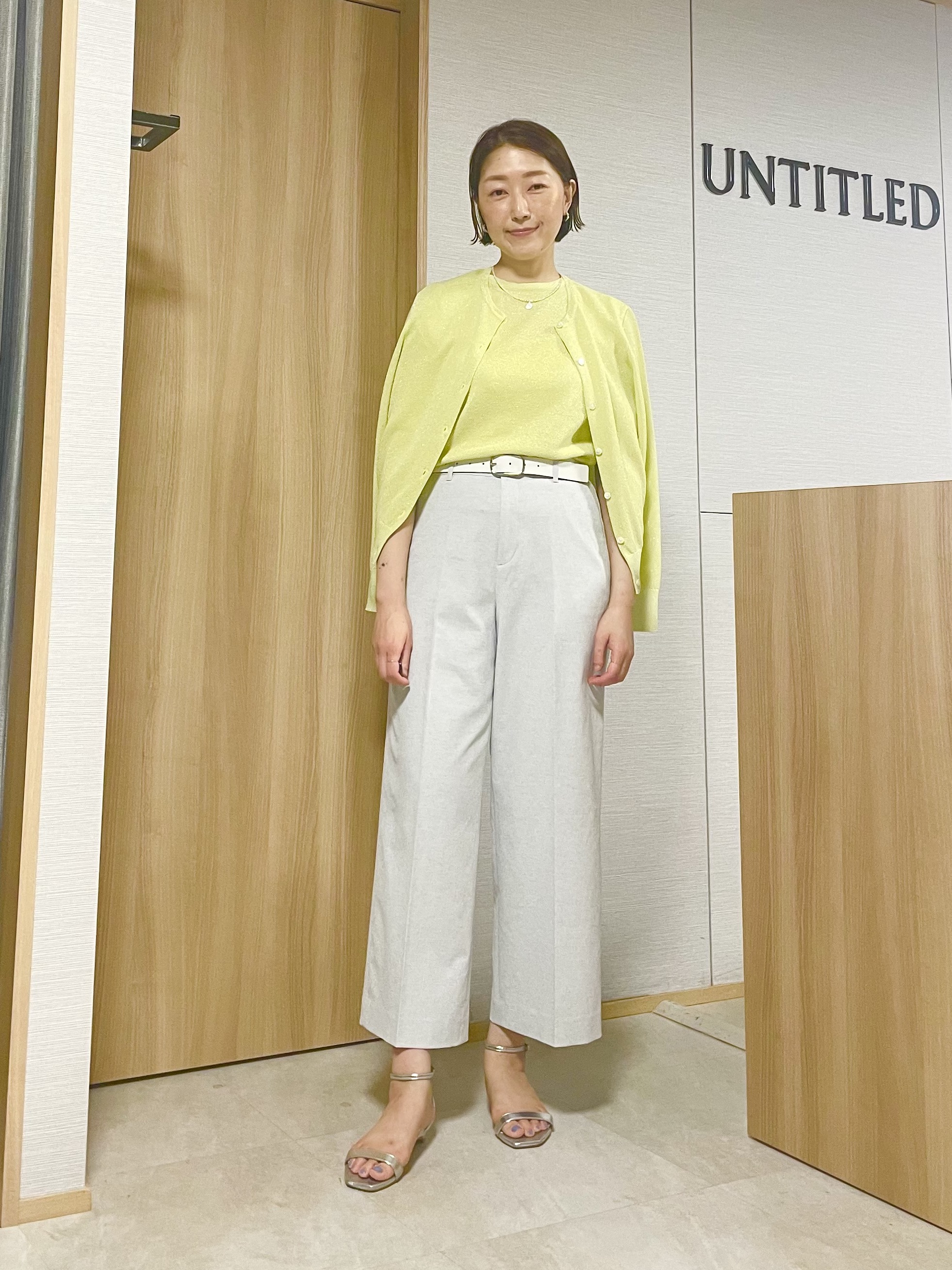 aliceさんの「UNTITLED｜【アンサンブル可】ラメ混クルーネックプルオーバー」を使ったコーディネート