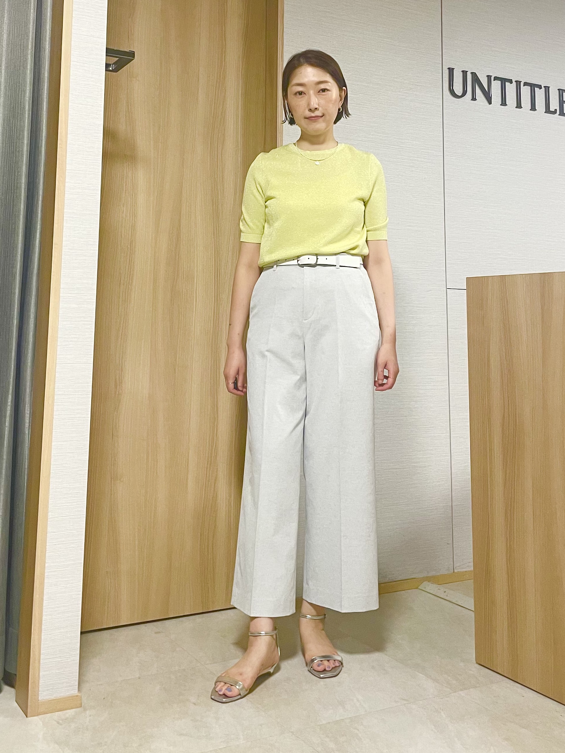 aliceさんの「UNTITLED｜【アンサンブル可】ラメ混クルーネックプルオーバー」を使ったコーディネート