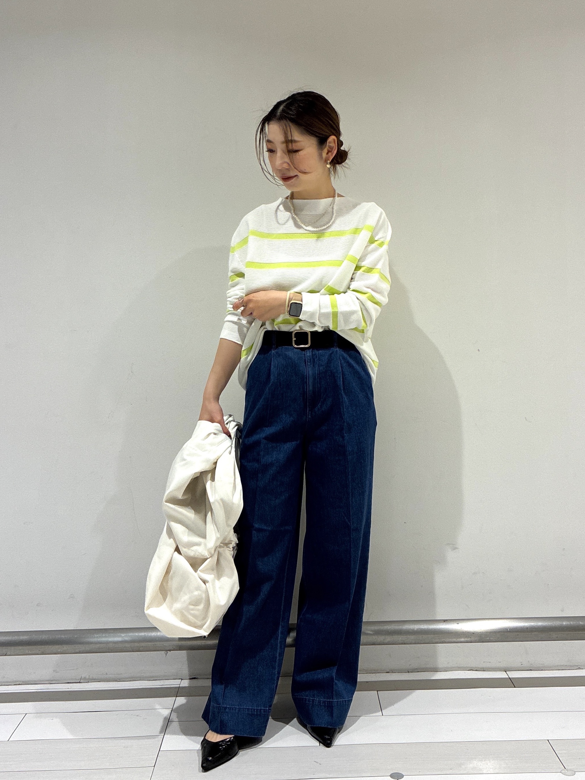 Rinさんの「UNTITLED｜【セットアップ可/ワイド】ライトウェイトデニムパンツ」を使ったコーディネート