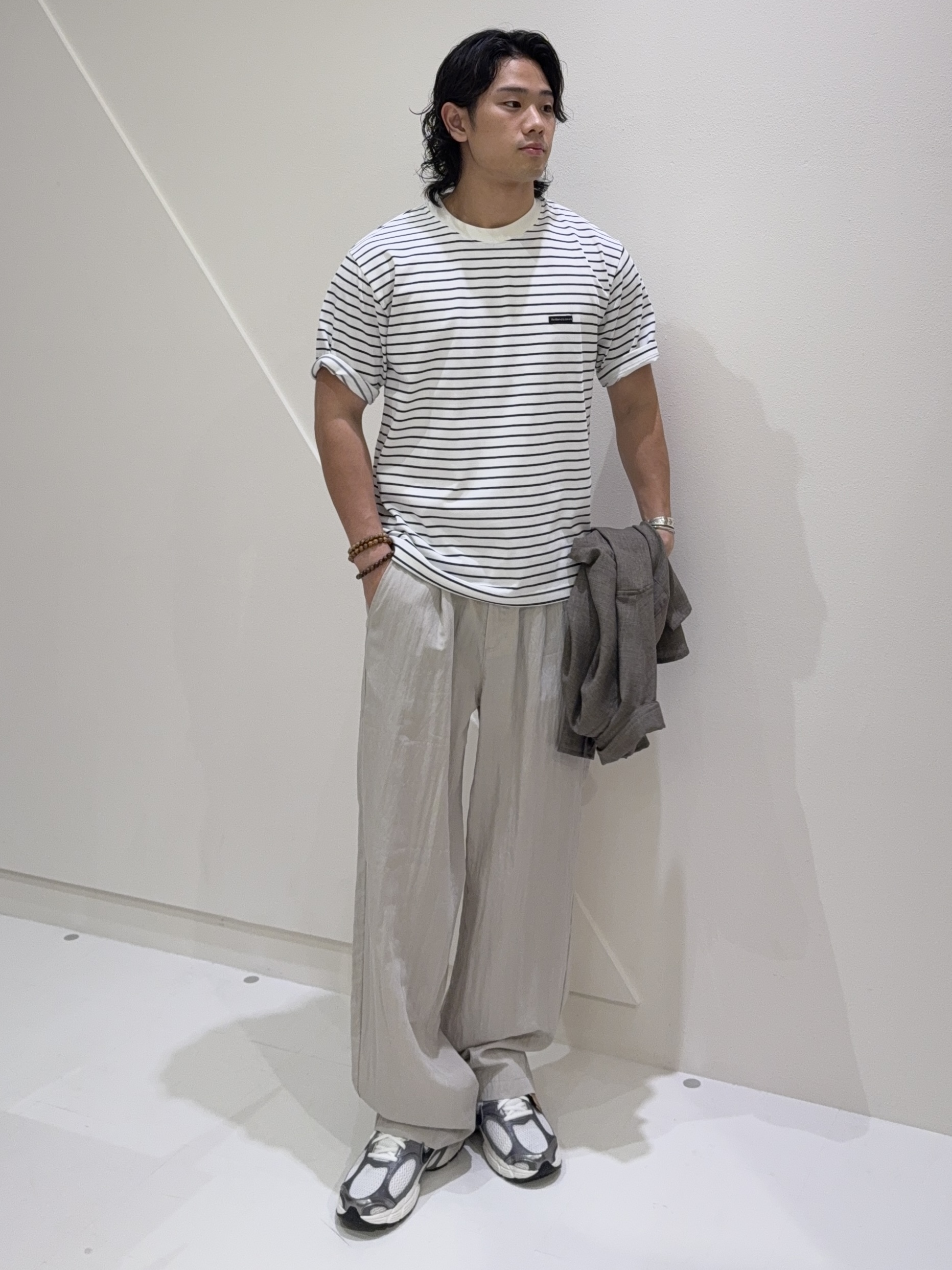 はちゃさんの「THE SHOP TK｜【LINO FINE】リネンライク 長袖シャツ UVカット/イージーケア/吸水速乾/洗濯機OK」を使ったコーディネート