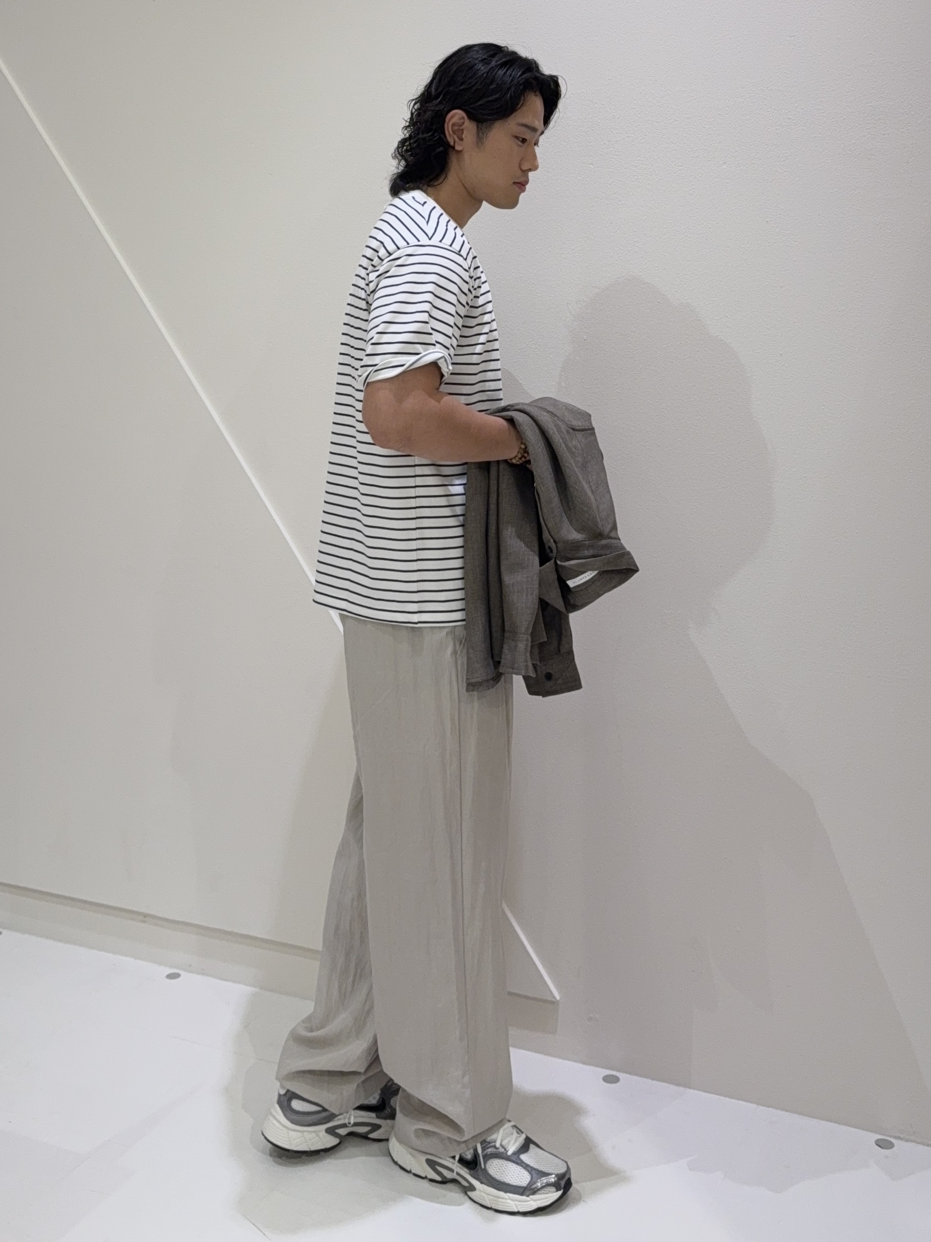 はちゃさんの「THE SHOP TK｜【LINO FINE】リネンライク 長袖シャツ UVカット/イージーケア/吸水速乾/洗濯機OK」を使ったコーディネート