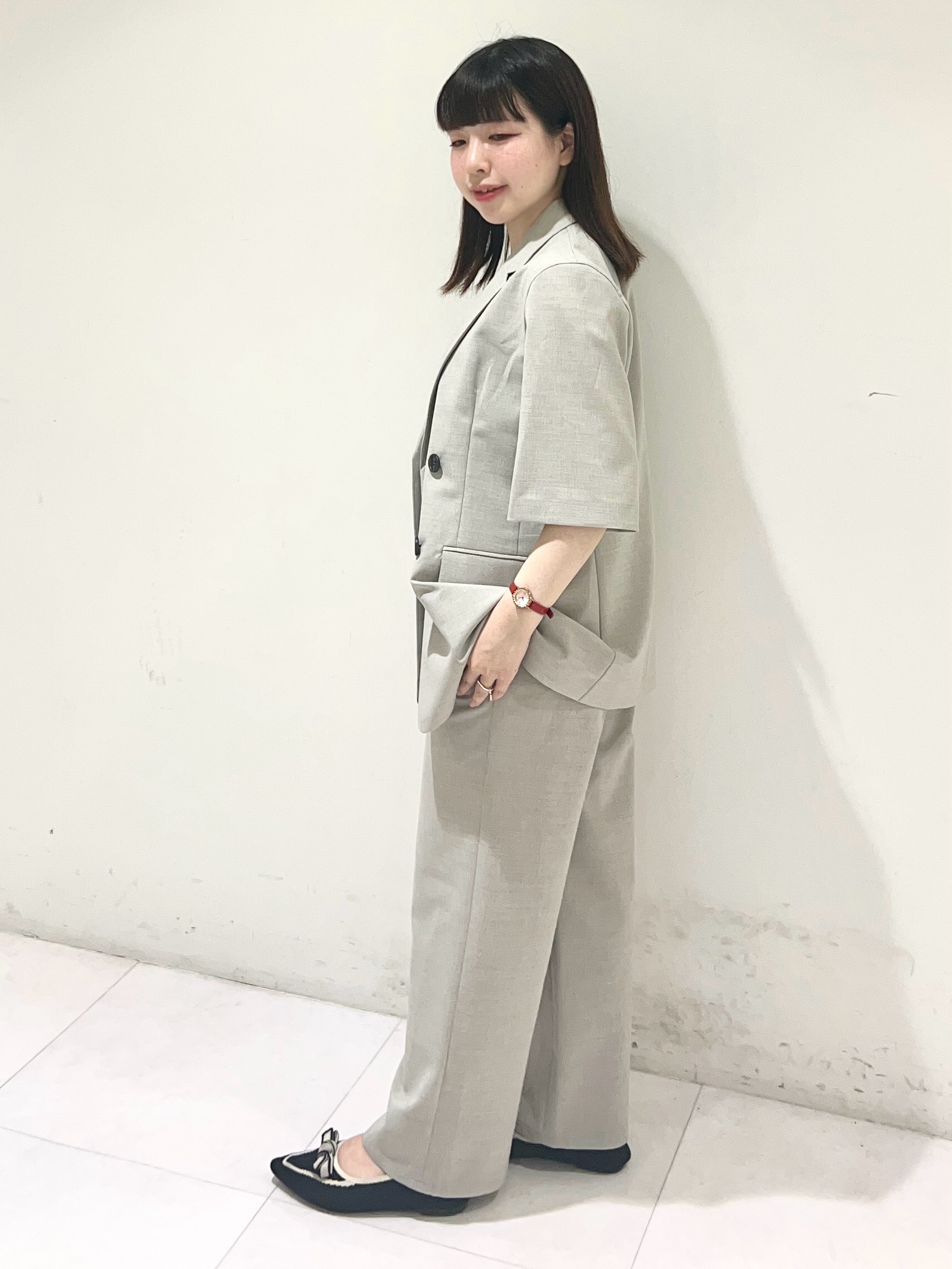 Mitsukiさんの「UNTITLED｜【シワになりにくい/セットアップ可/接触冷感】ハーフスリーブジャケット」を使ったコーディネート