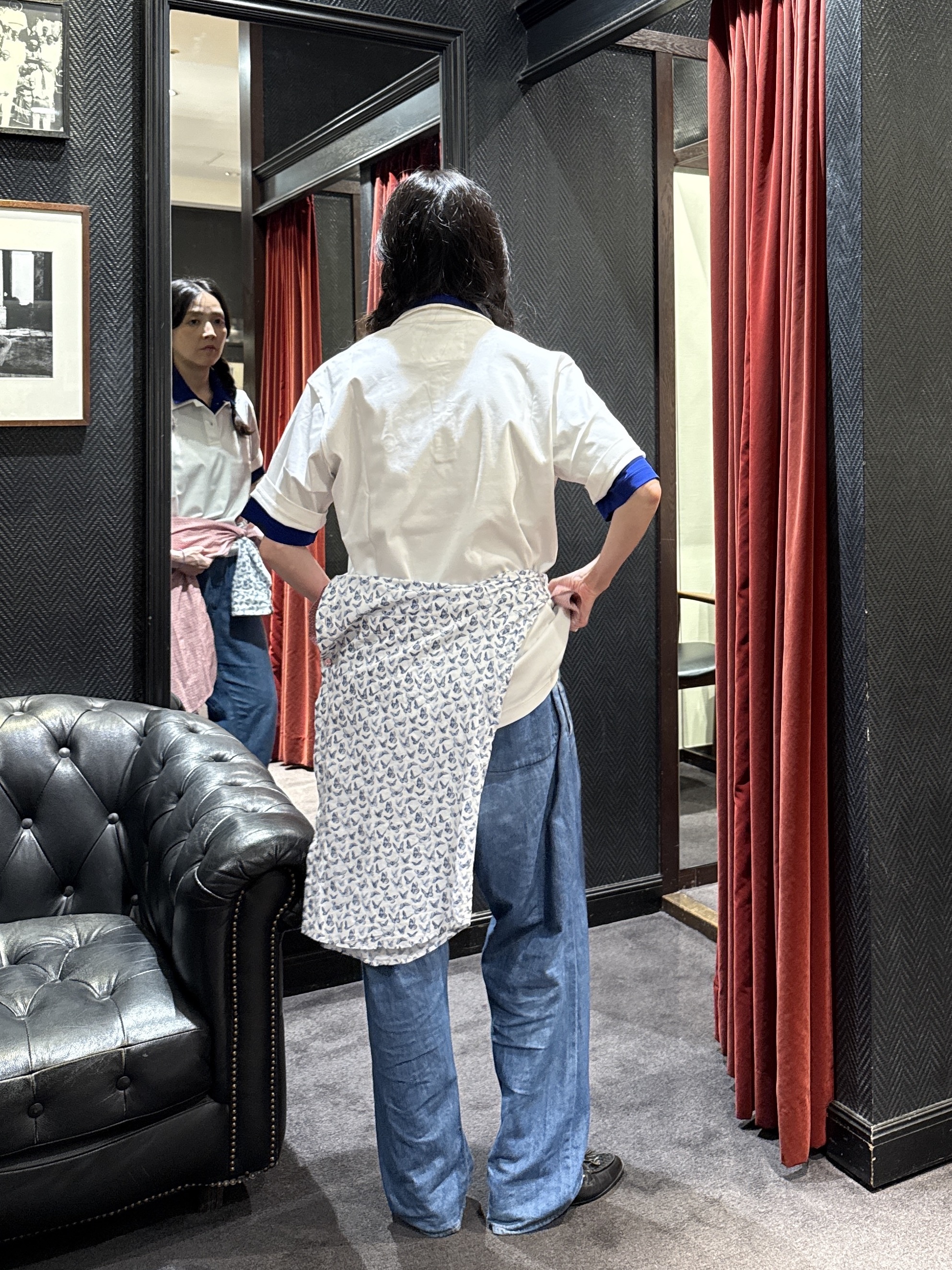 神野（jinno）さんの「TAKEO KIKUCHI｜【接触冷感】アイスクリアコットン ワンポイント ポロシャツ」を使ったコーディネート