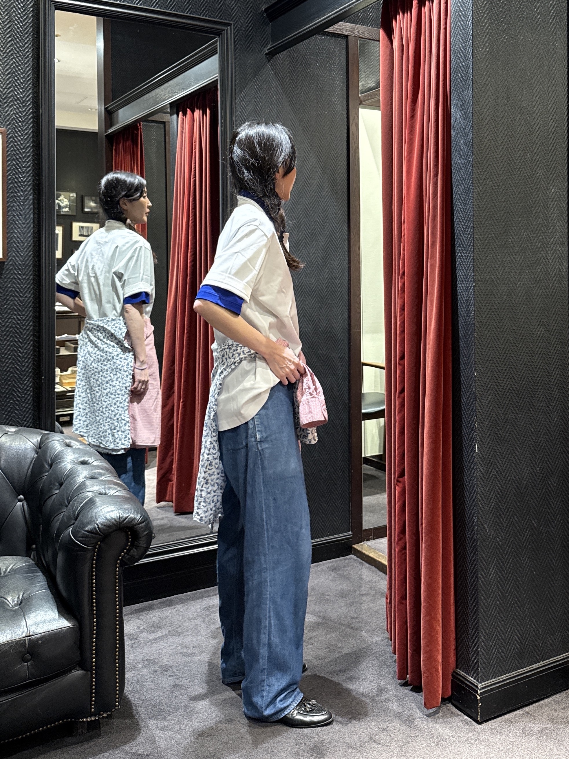 神野（jinno）さんの「TAKEO KIKUCHI｜【接触冷感】アイスクリアコットン ワンポイント ポロシャツ」を使ったコーディネート