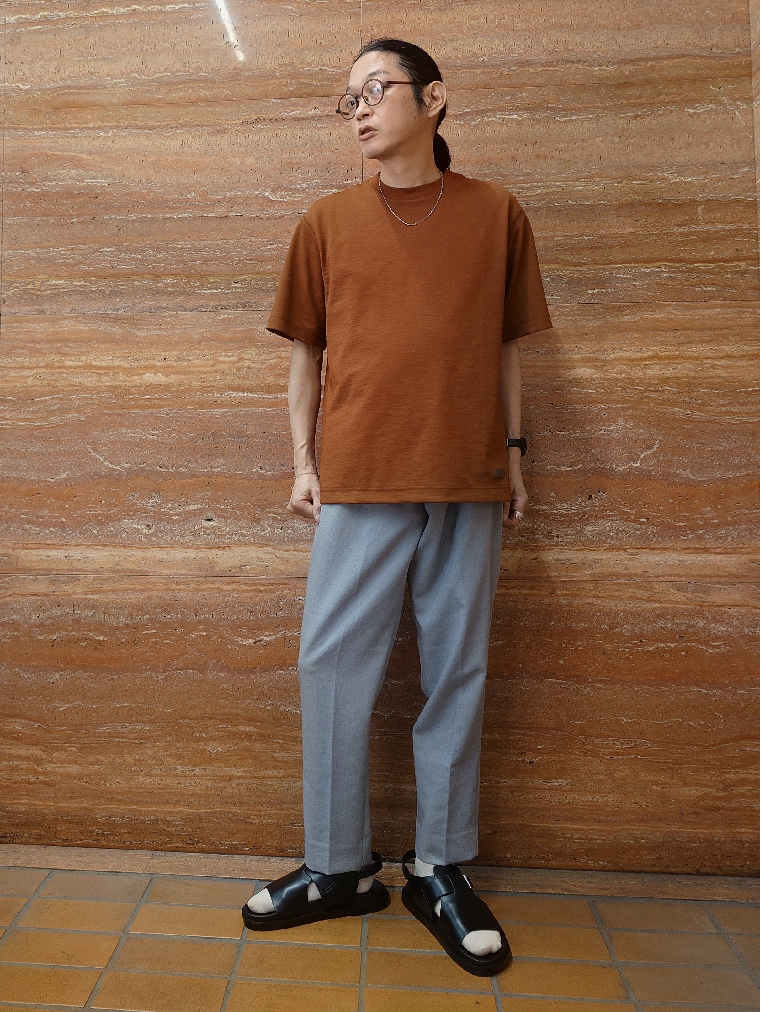 かしげるさんの「TAKEO KIKUCHI｜リネン ライク ポンチ プルオーバー」を使ったコーディネート