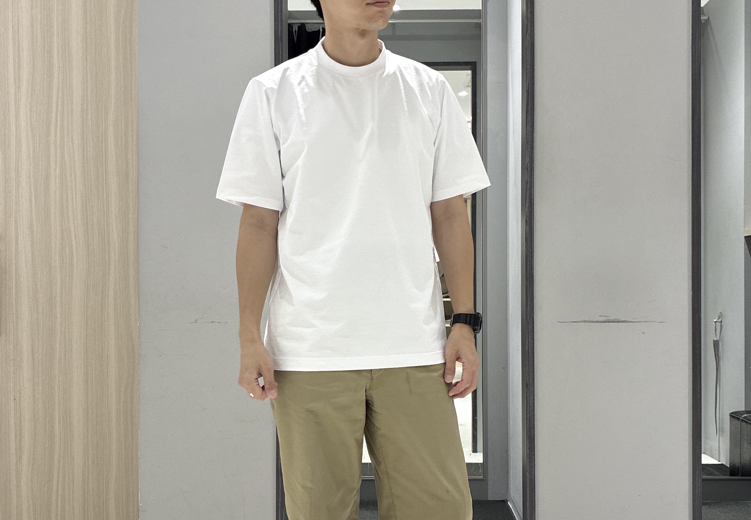 わいずみさんの「TAKEO KIKUCHI｜播州織り 千鳥 半袖シャツ」を使ったコーディネート