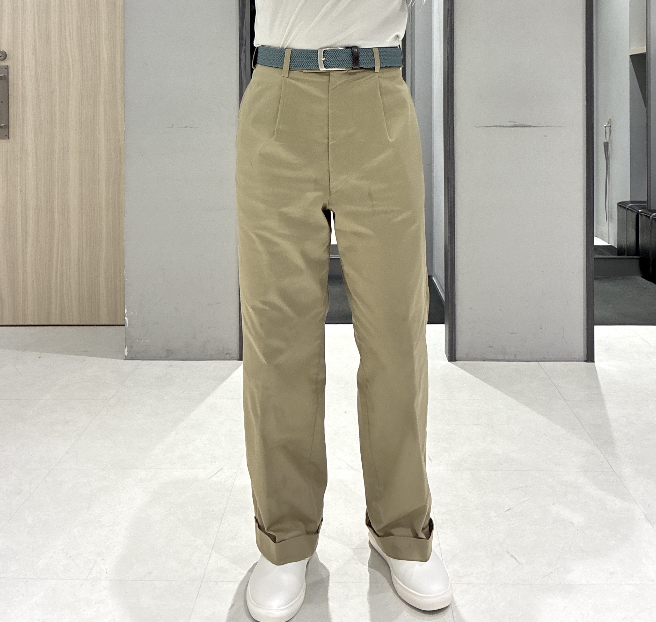 わいずみさんの「TAKEO KIKUCHI｜播州織り 千鳥 半袖シャツ」を使ったコーディネート