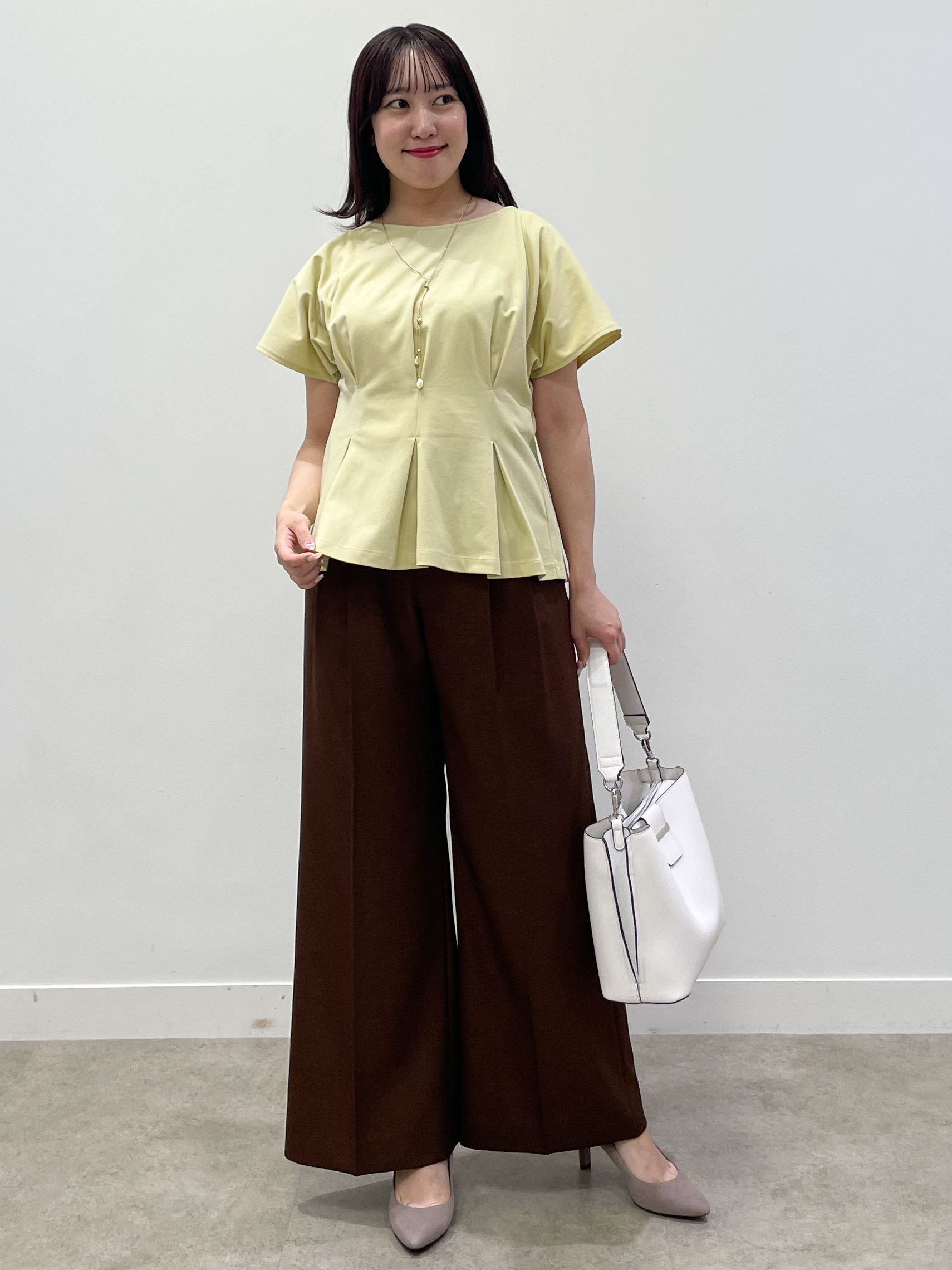 yukariさんの「Reflect｜【UVカット／接触冷感／吸水速乾】タックデザインフレアトップス」を使ったコーディネート