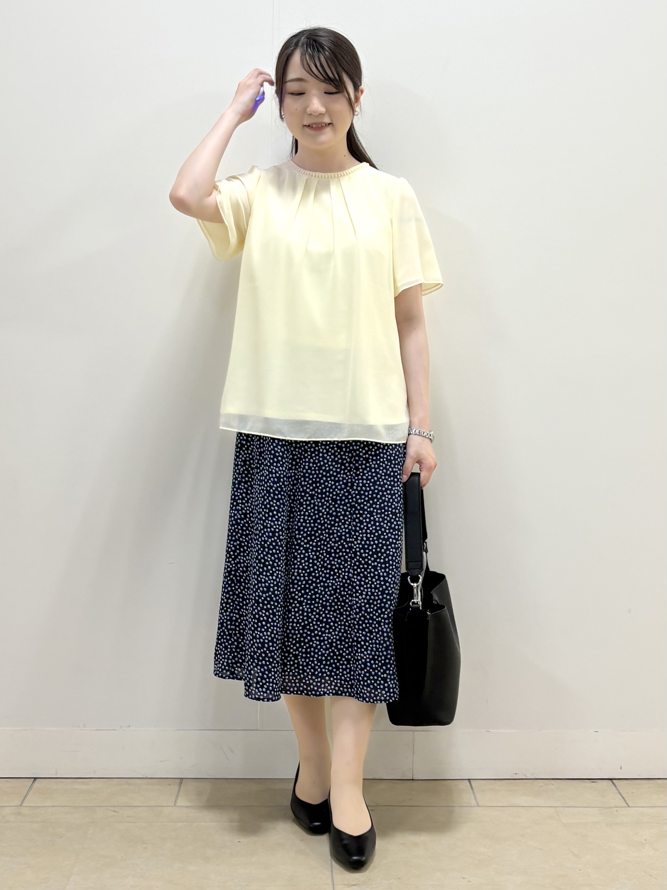 mikiさんの「Reflect｜【S-4Lサイズ/UVカット／接触冷感】シフォンジャージブラウス」を使ったコーディネート