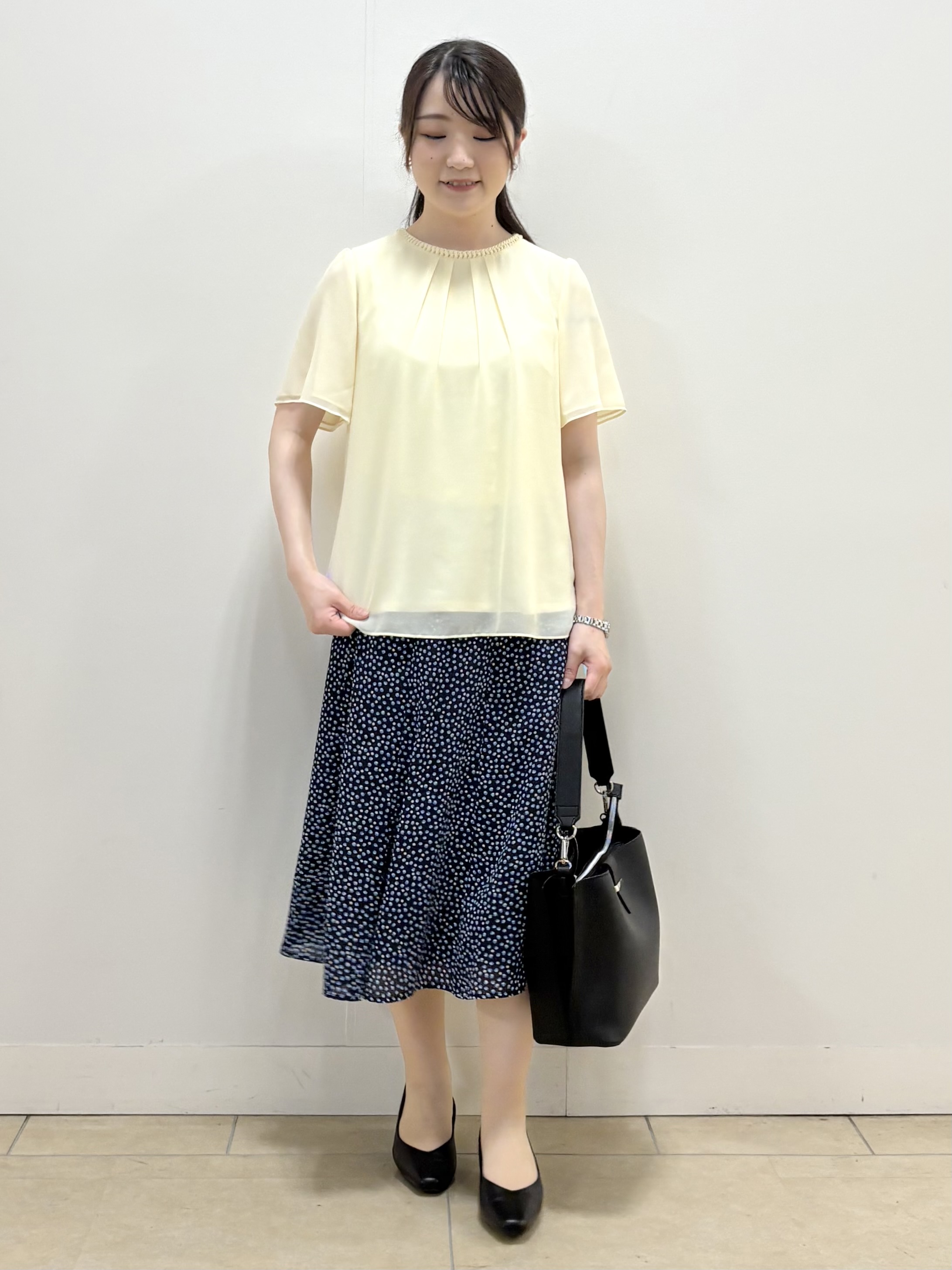 mikiさんの「Reflect｜【S-4Lサイズ/UVカット／接触冷感】シフォンジャージブラウス」を使ったコーディネート