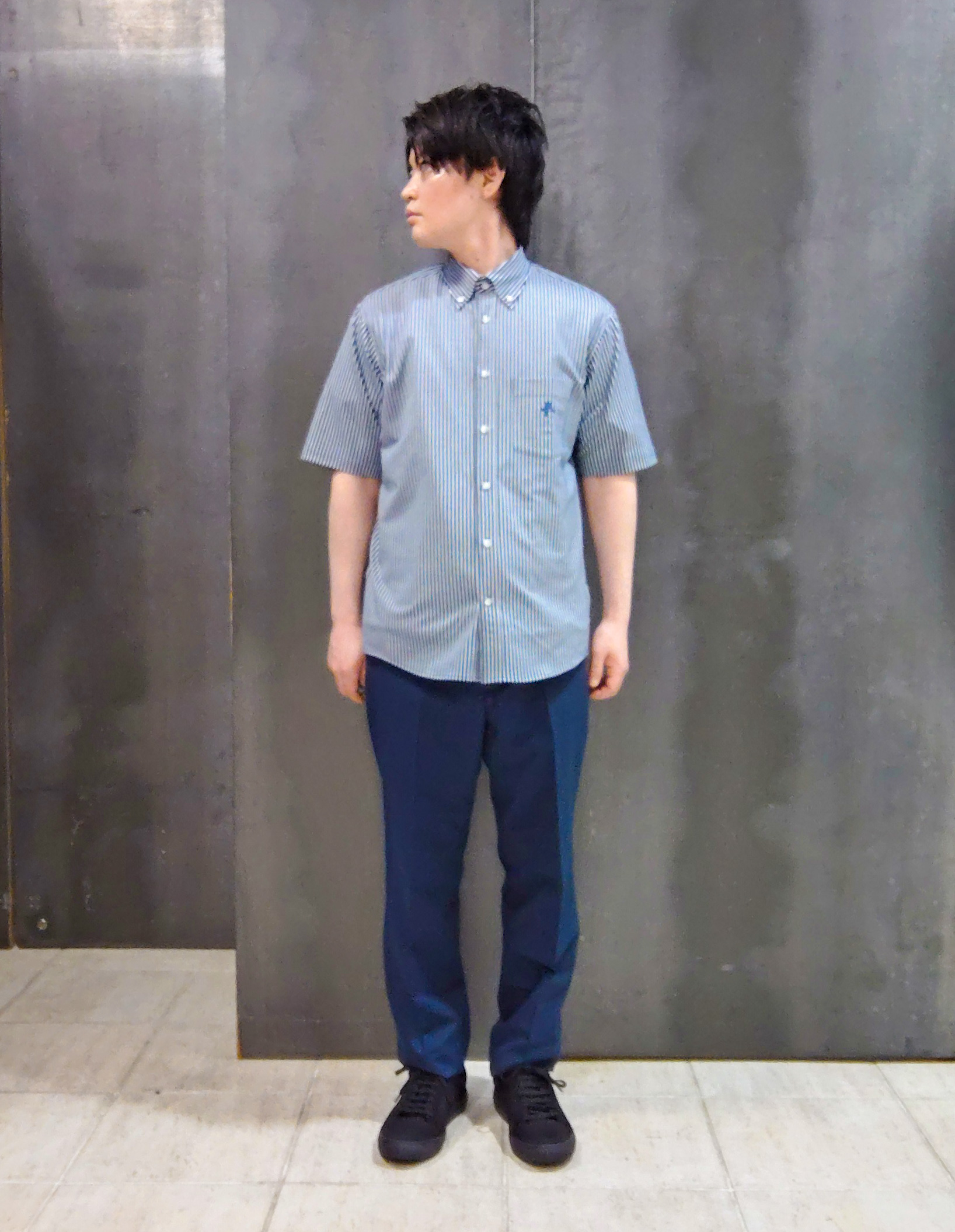 shiominさんの「TAKEO KIKUCHI｜【接触冷感】ジャージストライプ シャツ」を使ったコーディネート