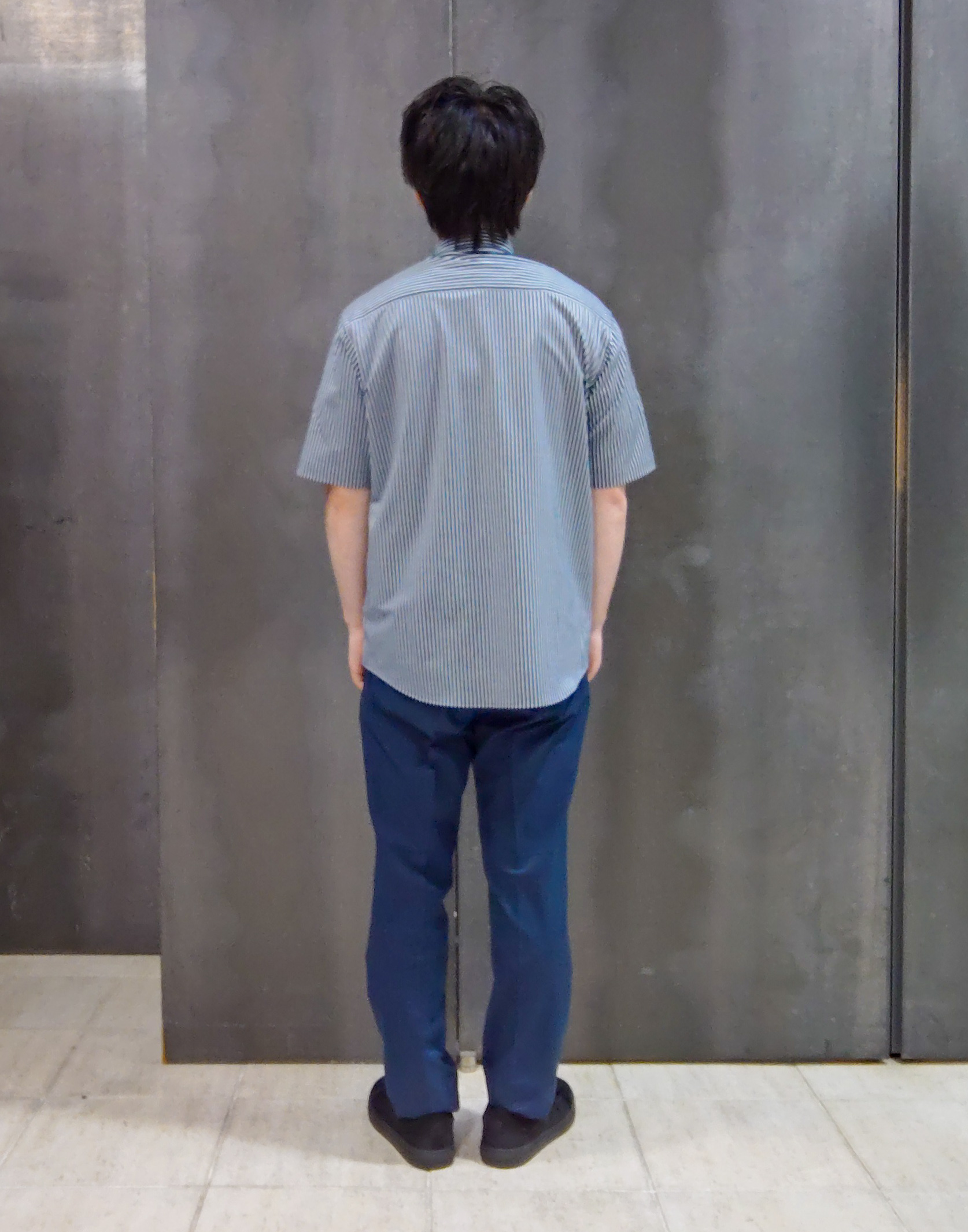 shiominさんの「TAKEO KIKUCHI｜【接触冷感】ジャージストライプ シャツ」を使ったコーディネート