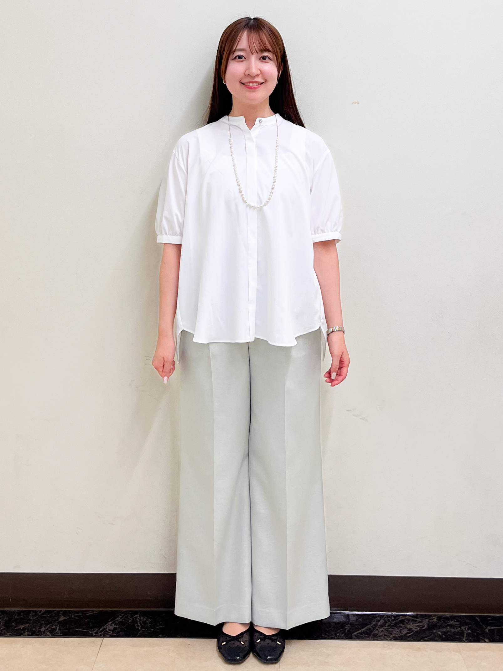 mikikoさんの「Reflect｜【手洗い可】異素材ドッキングブラウス」を使ったコーディネート