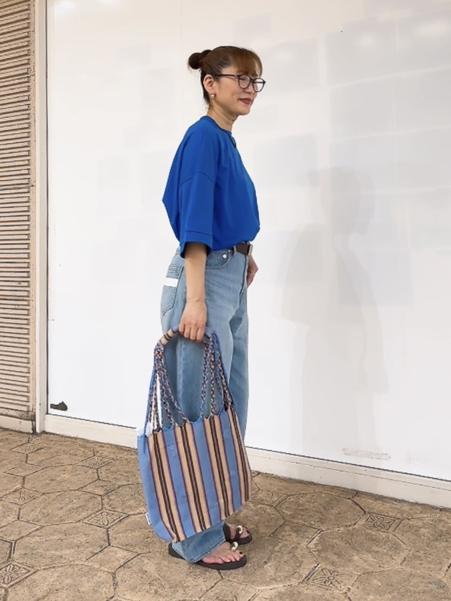 Yasucoさんの「Dessin｜【新色追加/体型カバー】美光沢カットソーボクシーシルエット」を使ったコーディネート