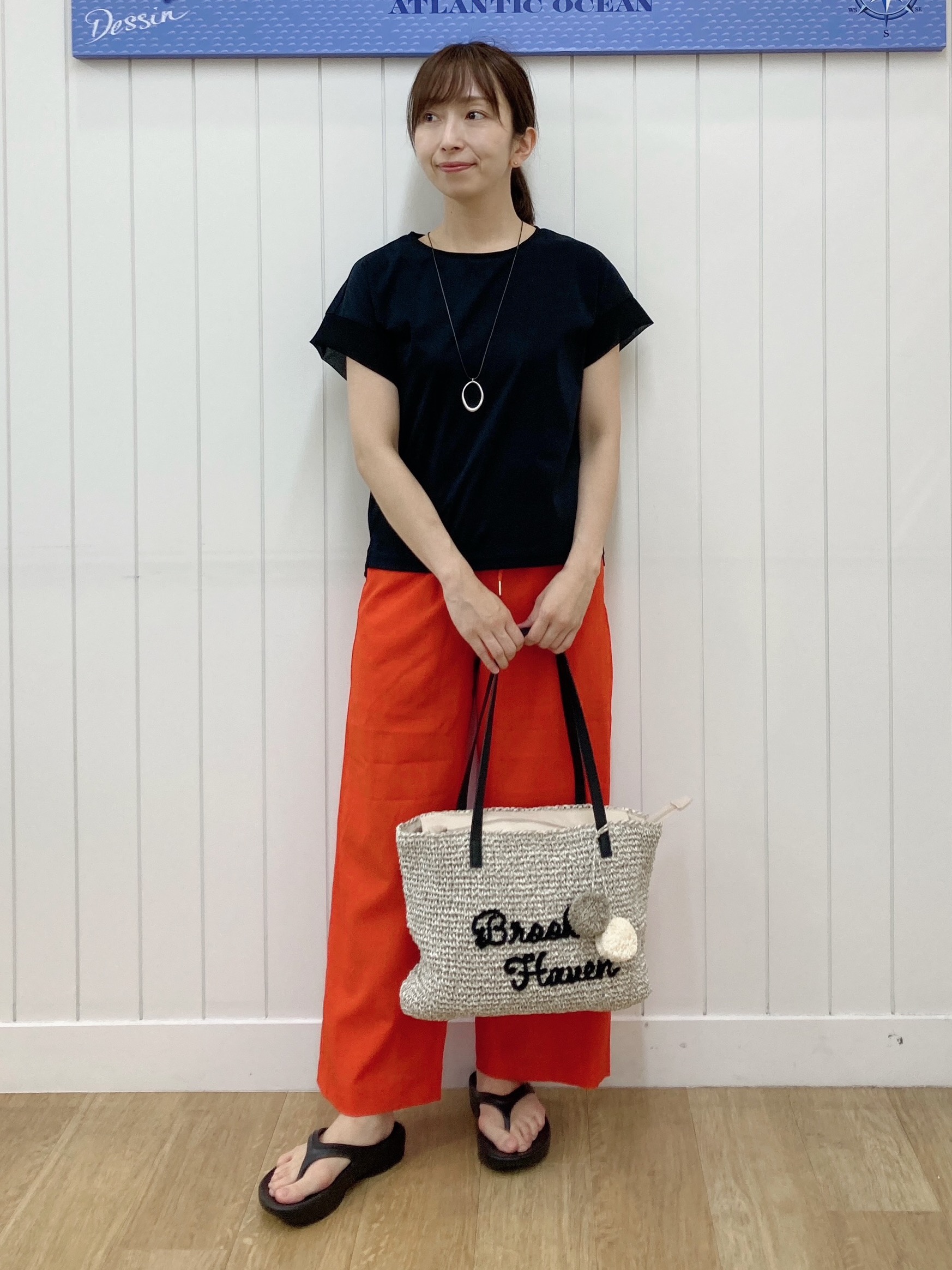 yoshiさんの「Dessin｜【UVカット/接触冷感】美光沢カットソー」を使ったコーディネート