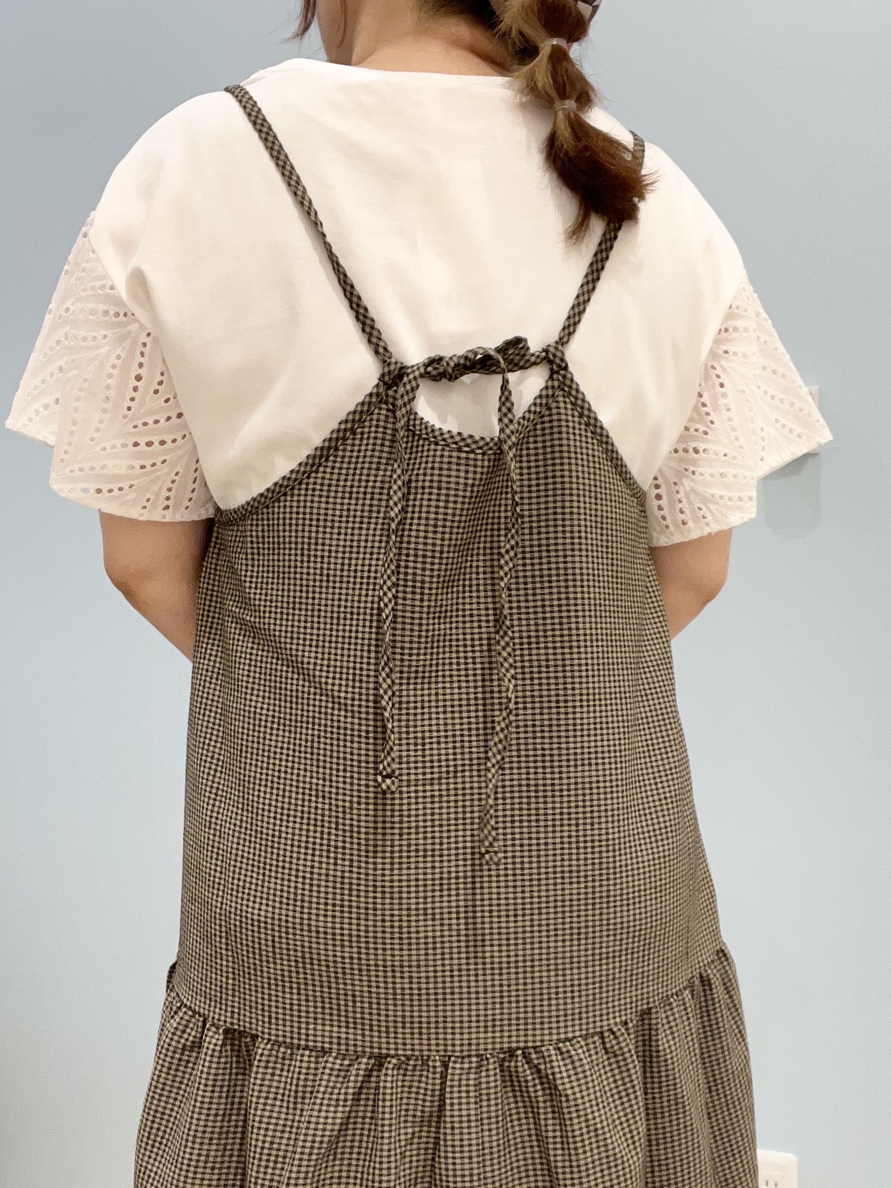 kitaさんの「SHOO･LA･RUE｜【汗じみ防止/ひんやり/S-LL】レースが華やか お袖フレアTシャツ」を使ったコーディネート
