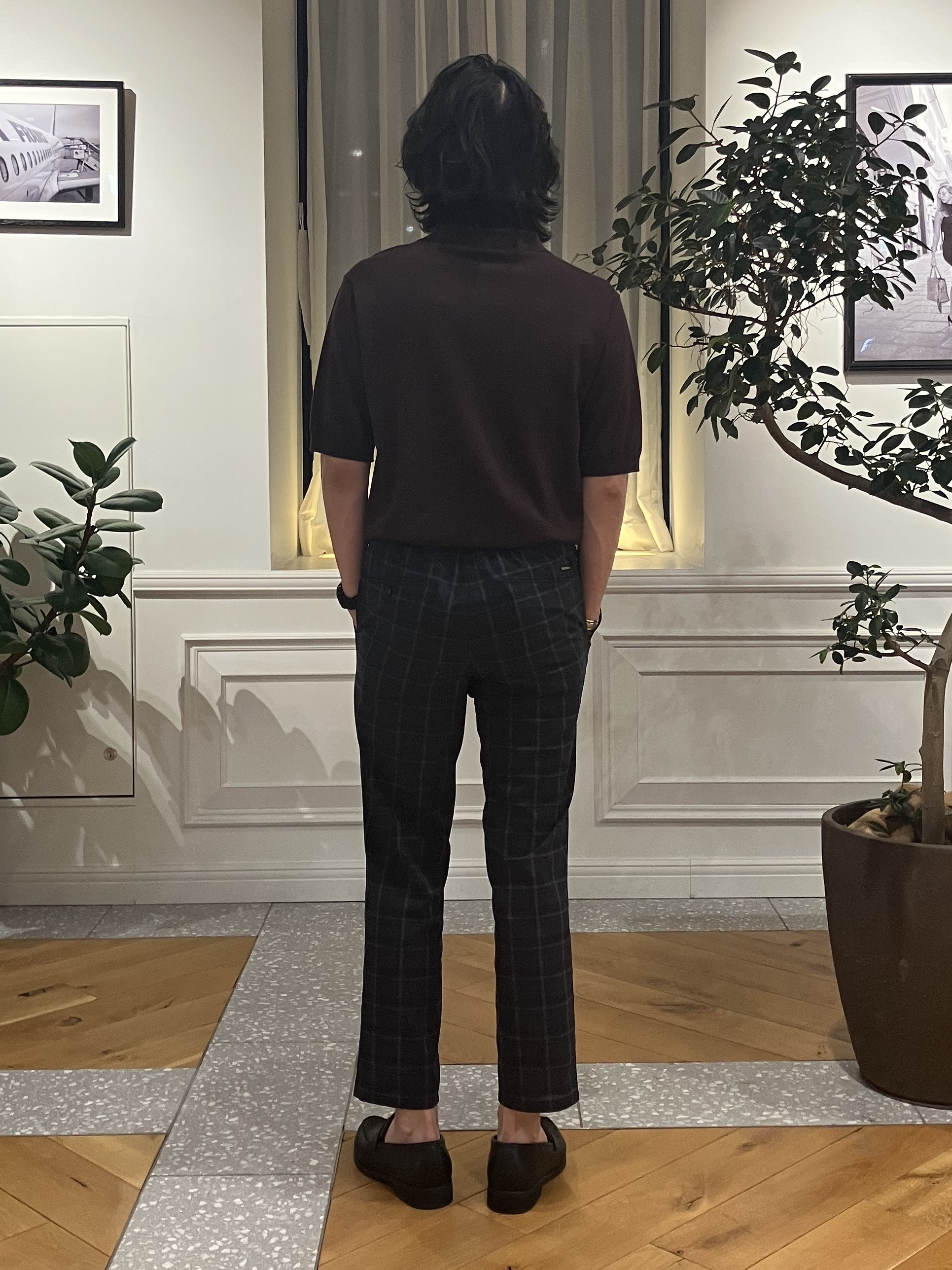 junyaさんの「DRESSTERIOR｜【ウォッシャブル】コットンシルク混 ニットポロシャツ」を使ったコーディネート