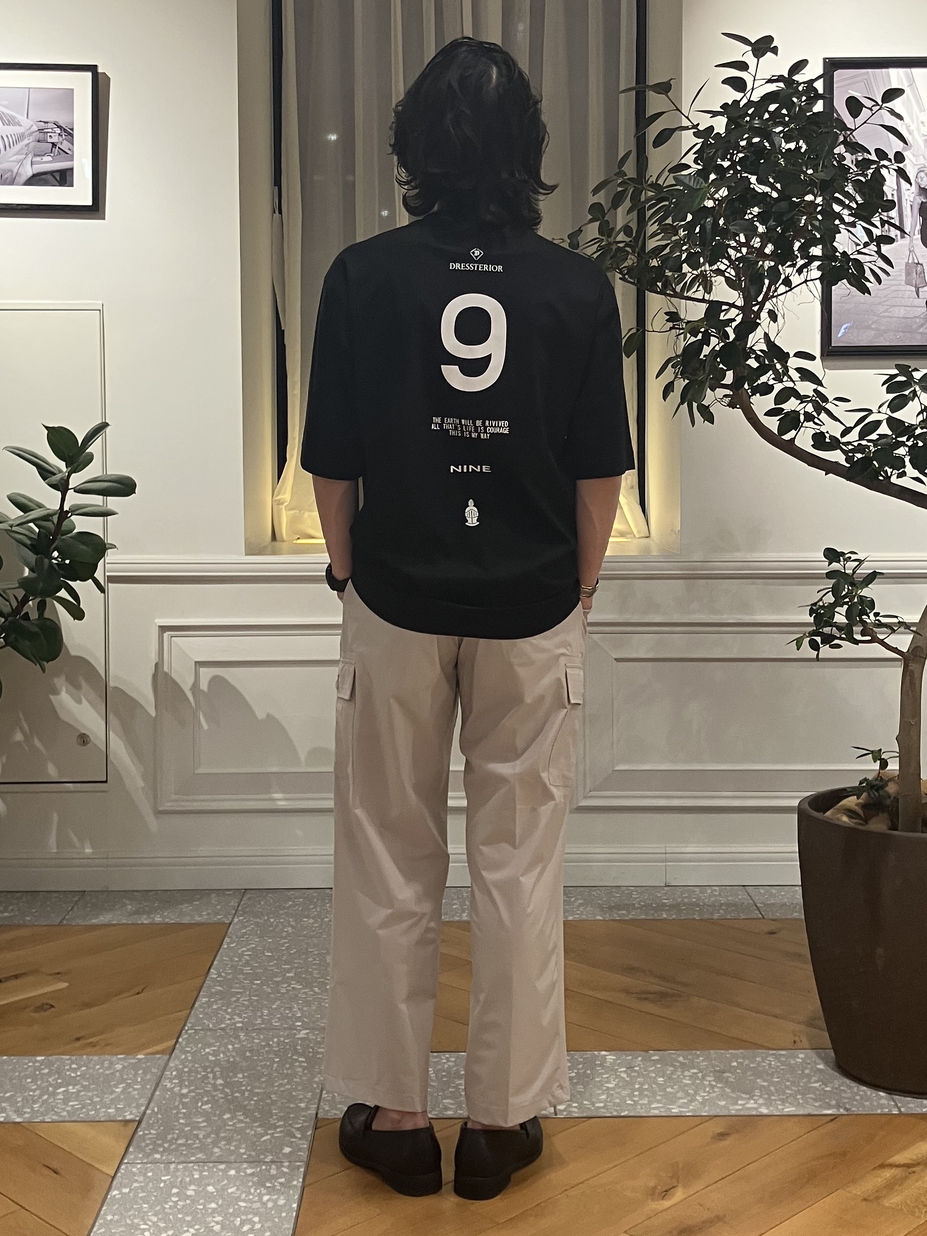 junyaさんの「DRESSTERIOR｜【接触冷感／抗菌防臭／消臭】ICE CLEAR COTTON NINEストリートTシャツ」を使ったコーディネート