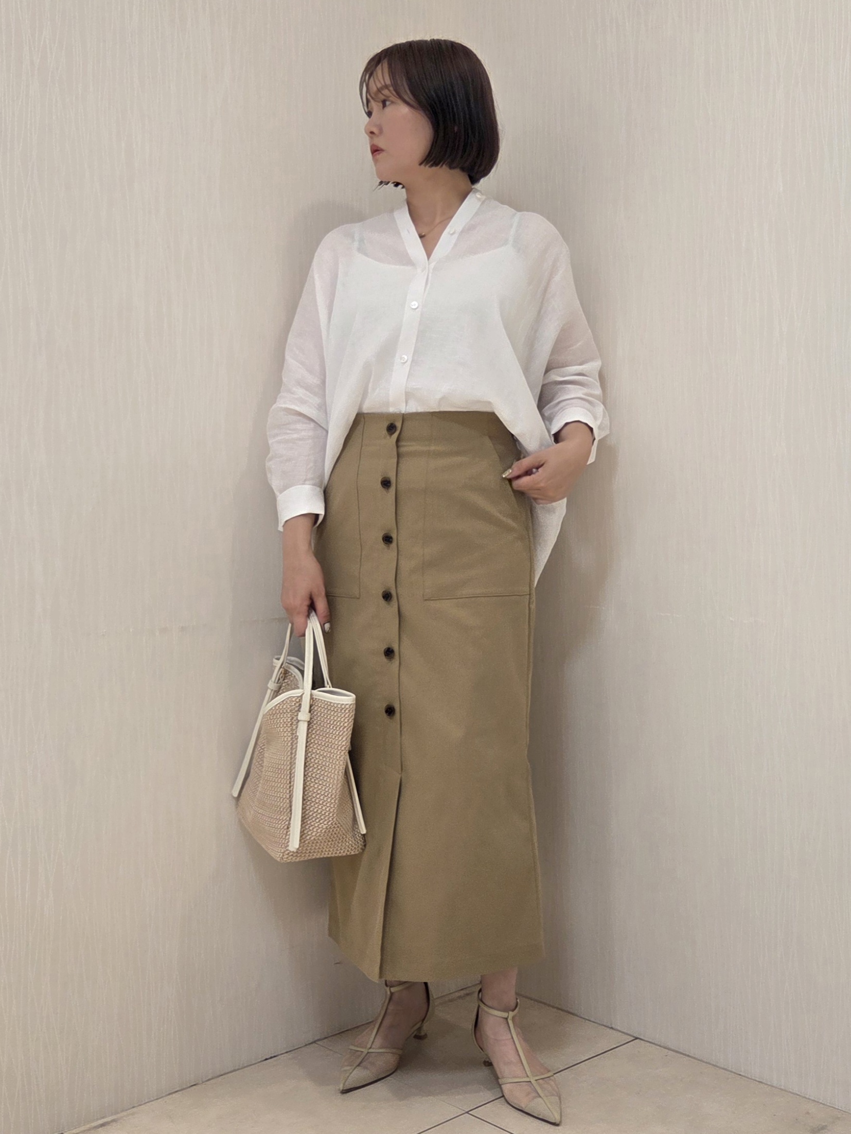 naokoさんの「UNTITLED｜【麻100】リネンドルマンシャツ」を使ったコーディネート